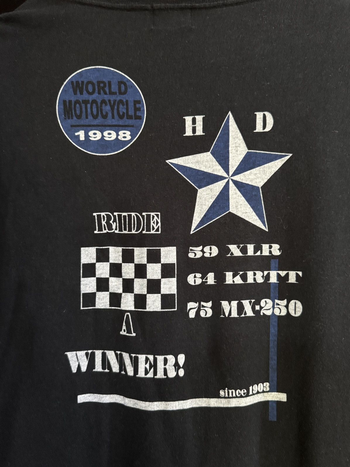 Harley Davidson Vintage 90s Harley Davidson Fit The Biker’s Choice Faded Tee Size US L / EU 52-54 / 3 - 6 Thumbnail