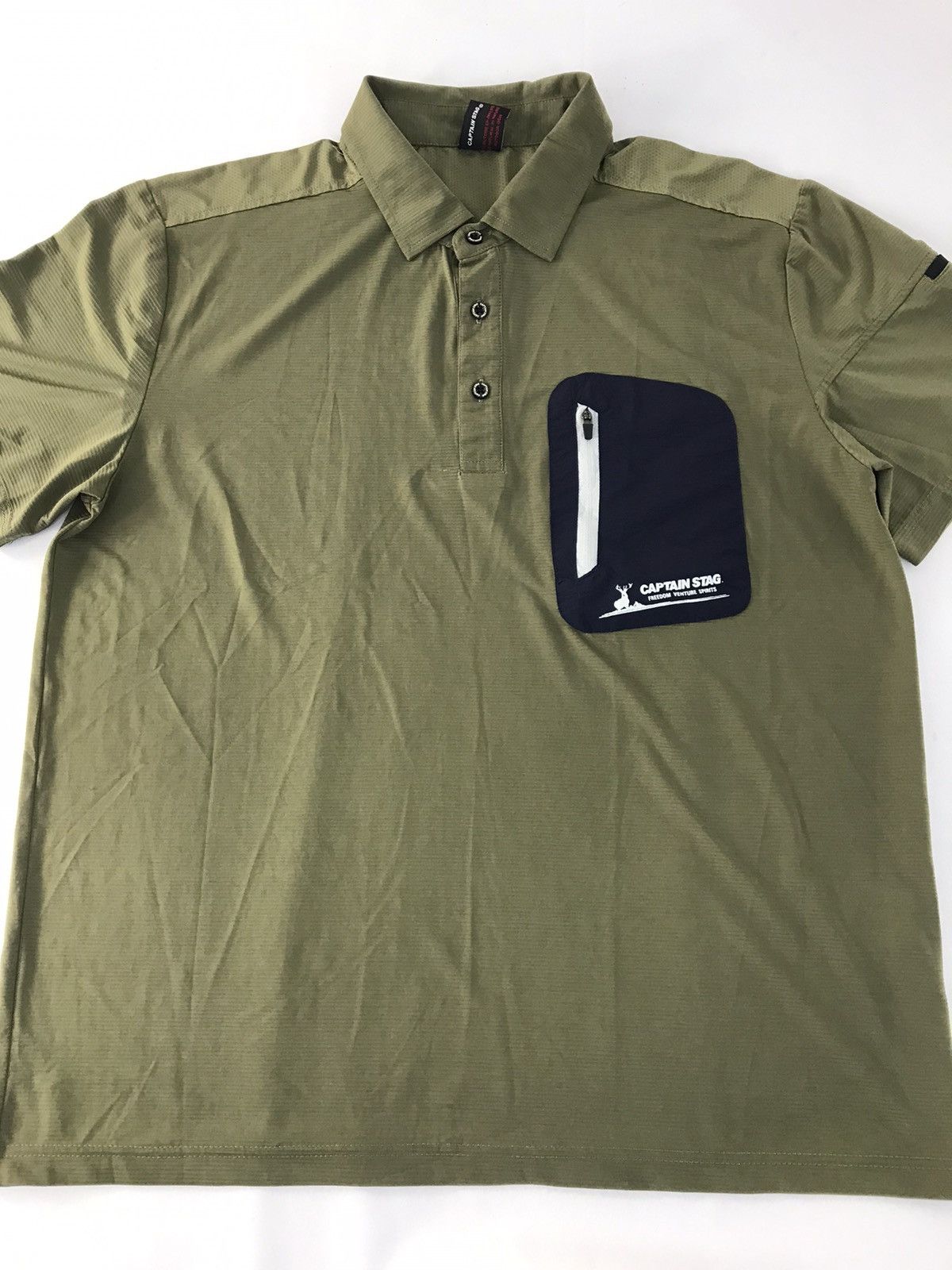 Japanese Brand Captain Stag Outdoor Gear Single Pocket Polo Tee Size US L / EU 52-54 / 3 - 3 Thumbnail