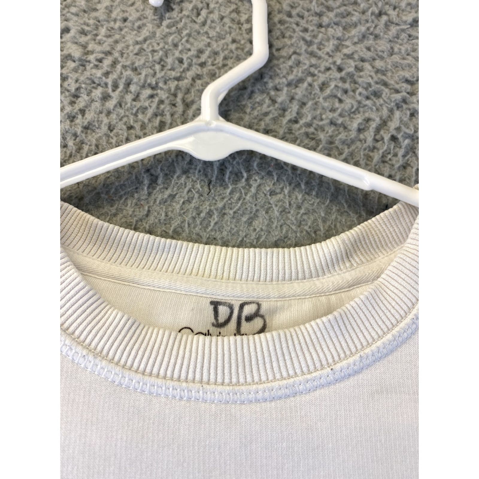 Calvin Klein VINTAGE Calvin Klein Sweatshirt Shirt Unisex M White 92-6 SZ M Sweatshirt Pullover Sweater White Unisex Mens Womens Size US M / EU 48-50 / 2 - 3 Thumbnail
