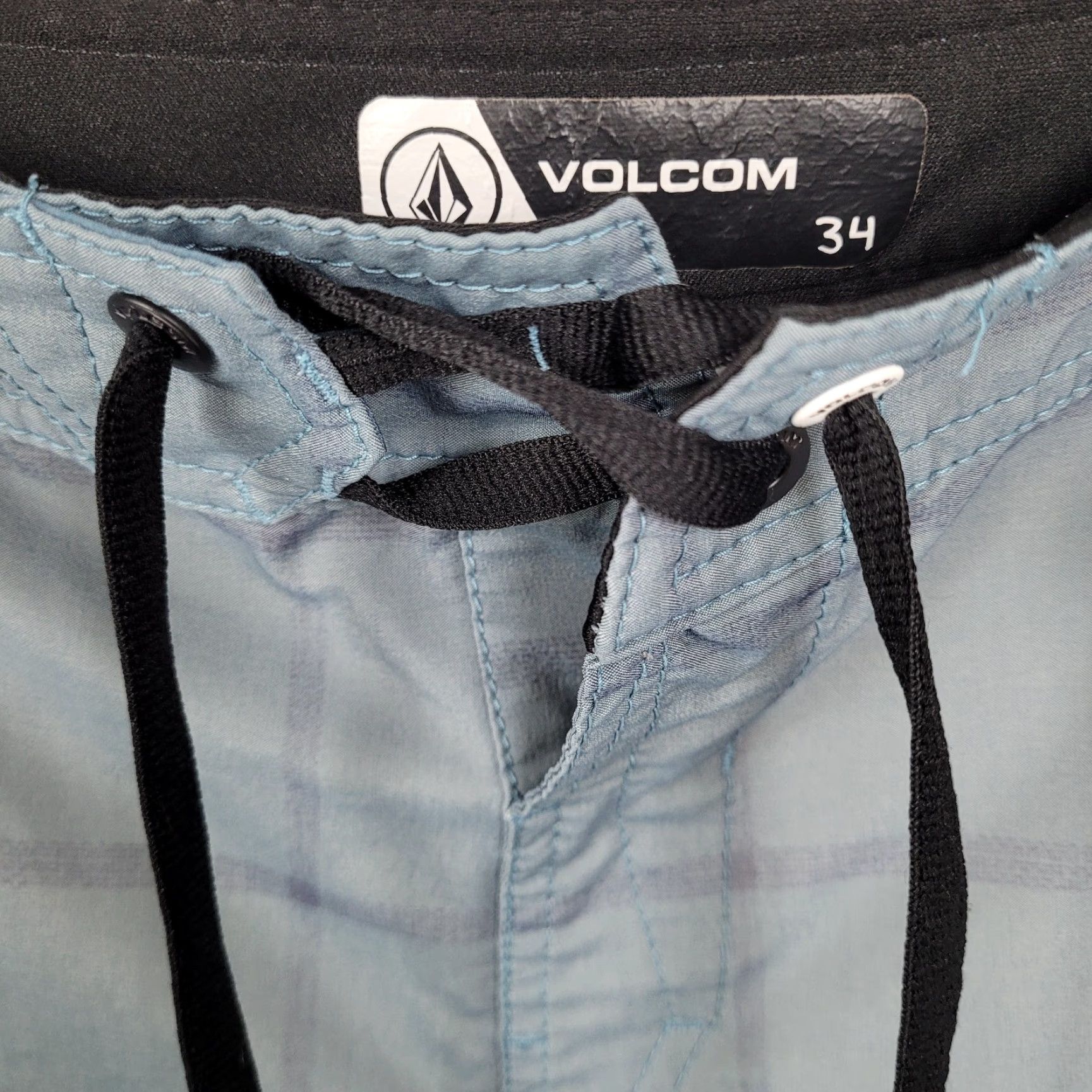 Volcom Volcom Blue Lightweight Stretch Back Pocket Board Shorts Swim Trunks 34x9 Mens Regular Windowpane Quick Dry Beach Surfing Size US 34 / EU 50 - 3 Thumbnail