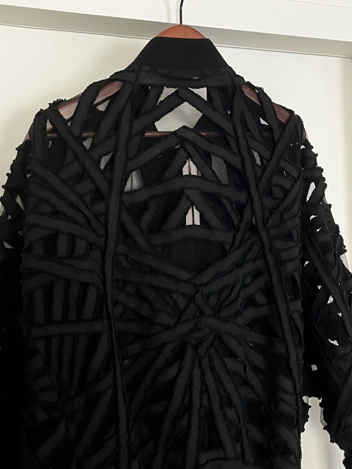 Rick Owens 3105€ Peter Flight Bomber Jacket Tulle 🆕 Size L / US 10 / IT 46 - 17 Thumbnail