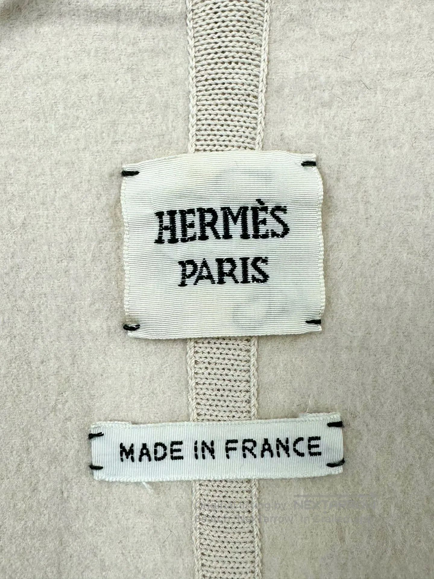 Hermes Hermes Beige Double-faced Cashmere Zippered Jacket| Size XXS / US 00 / IT 34 - 3 Thumbnail
