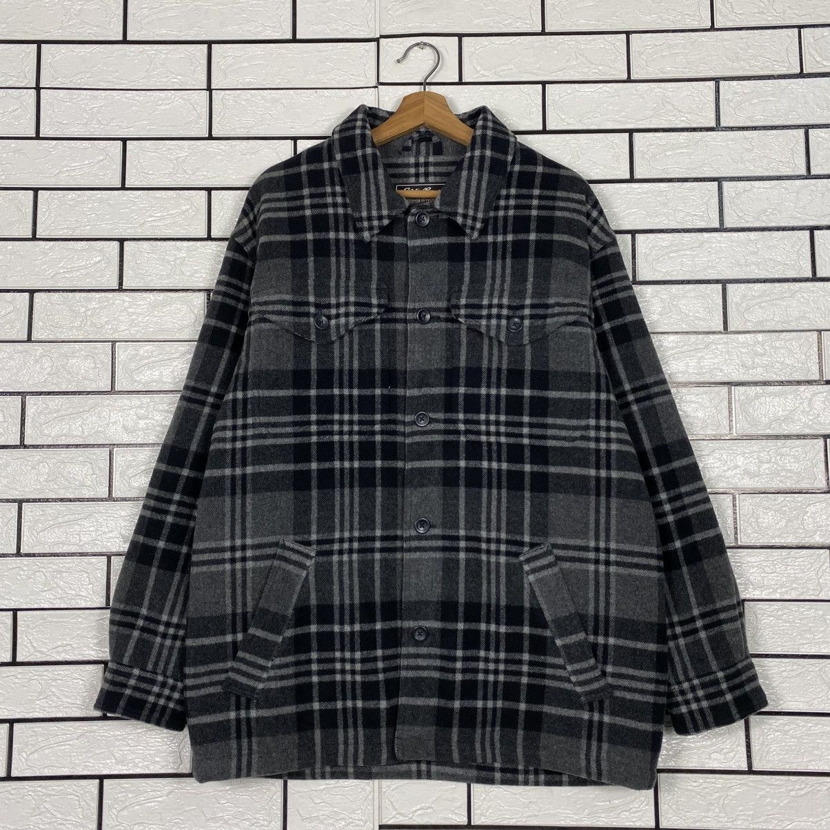 Japanese Brand Vintage Wool Jacket Eddie Bauer Tartan Design Issey Miyake Size US S / EU 44-46 / 1 - 2 Thumbnail