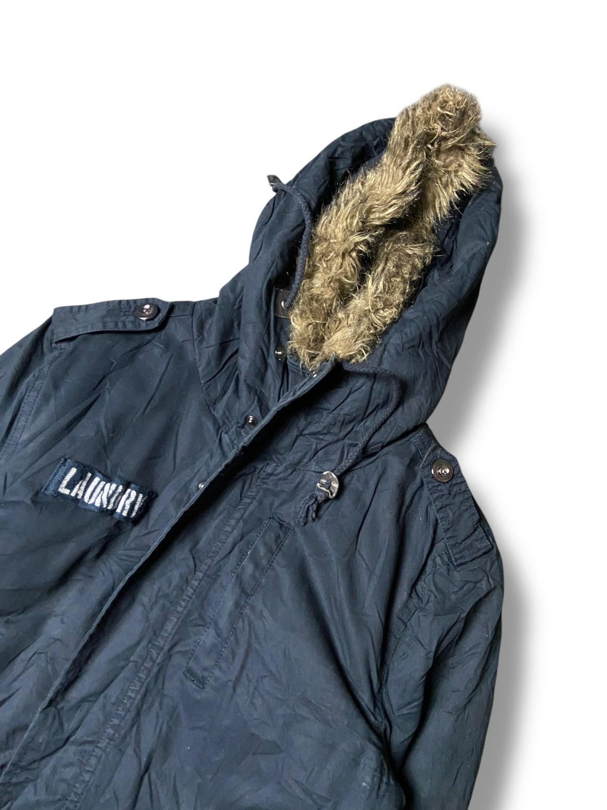 Japanese Brand Laundry Brand Hooded Parka Jacket with Fur Trim (171) Size US XXS / EU 40 - 6 Thumbnail