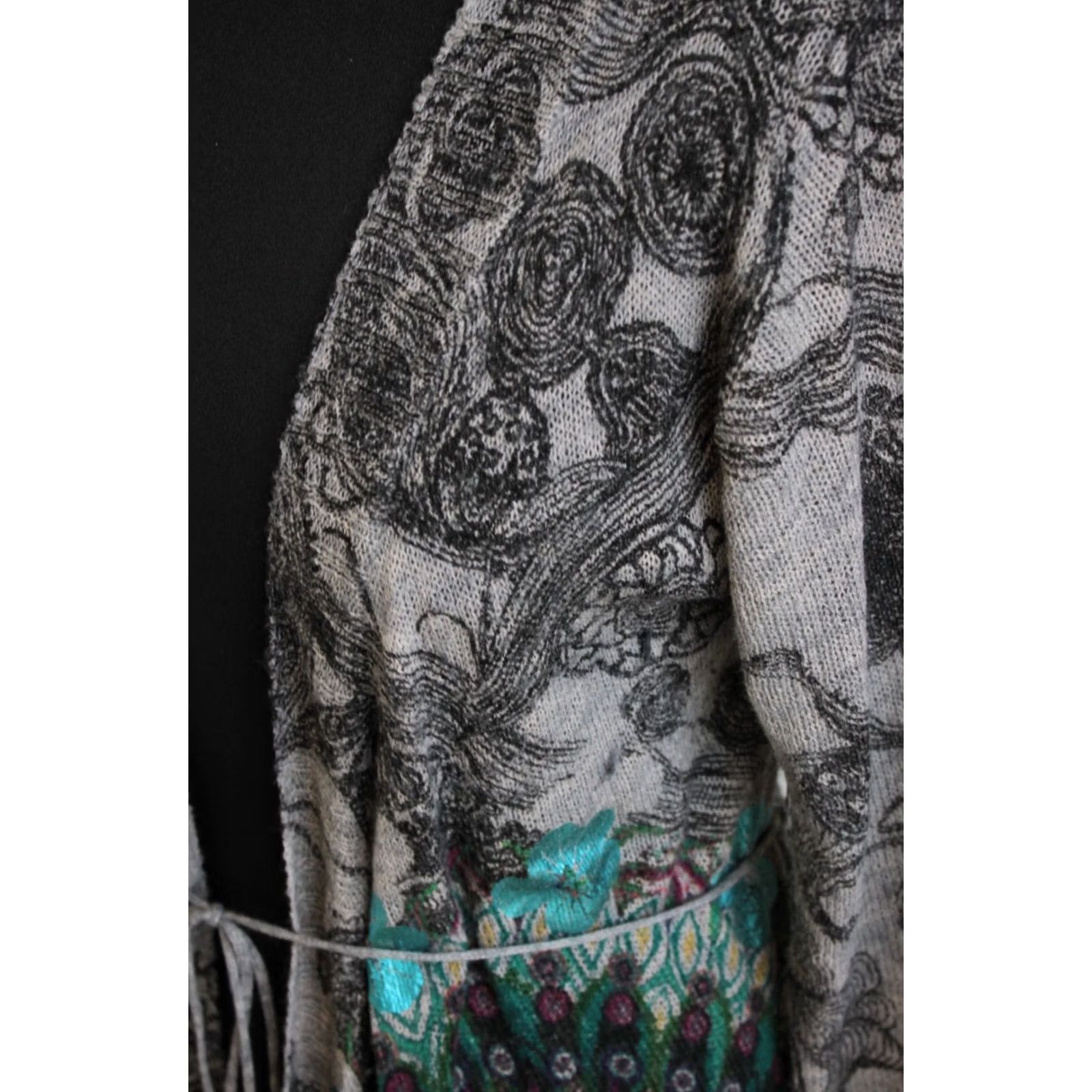Desigual Desigual womens grey cardigan robe wrap Jumper XL Adult Size XL / US 12-14 / IT 48-50 - 4 Thumbnail