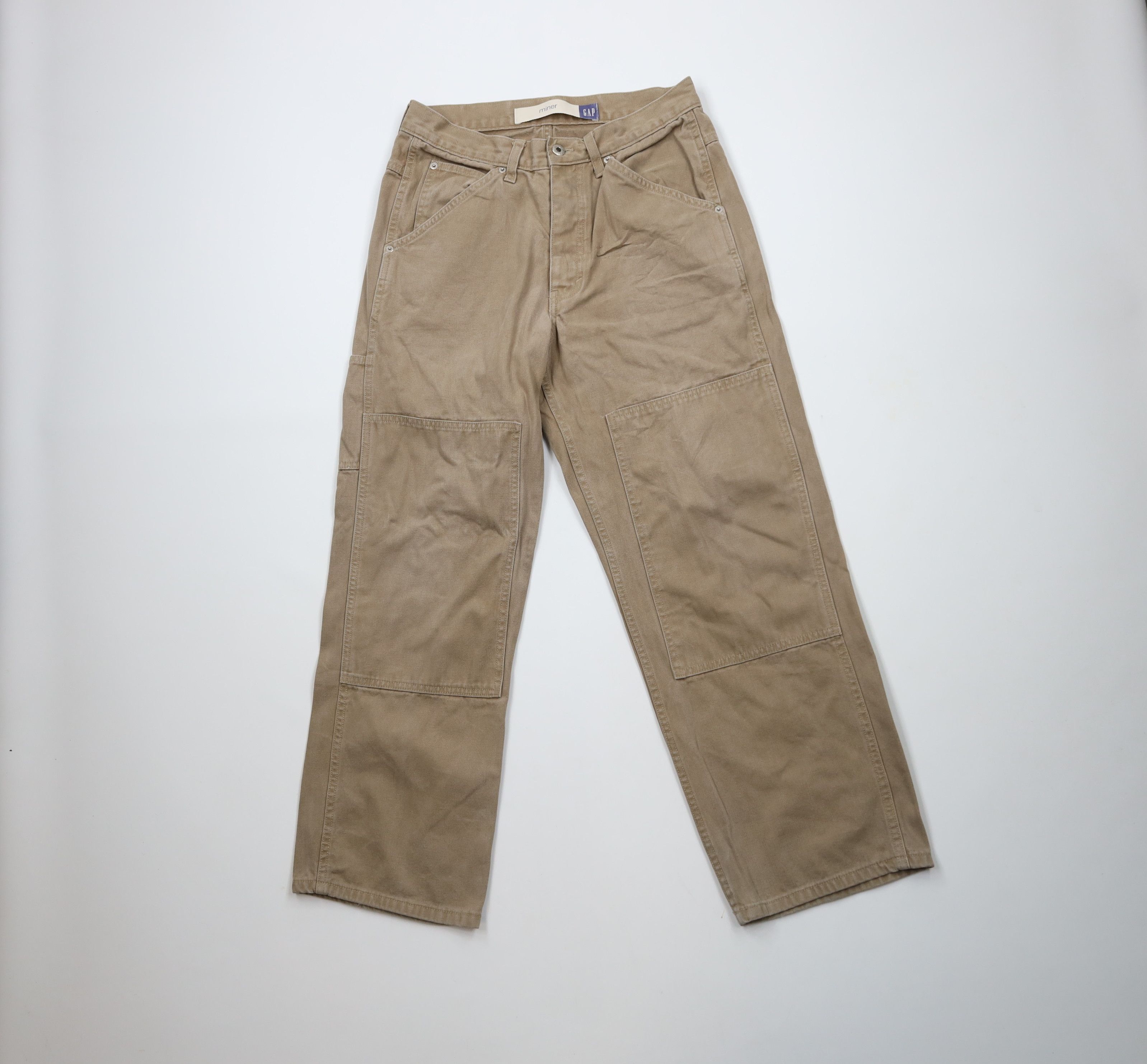 Gap × Vintage Vintage 90s Y2K Gap Miner Double Knee Wide Leg Canvas Jeans Size US 30 / EU 46 - 1 Thumbnail