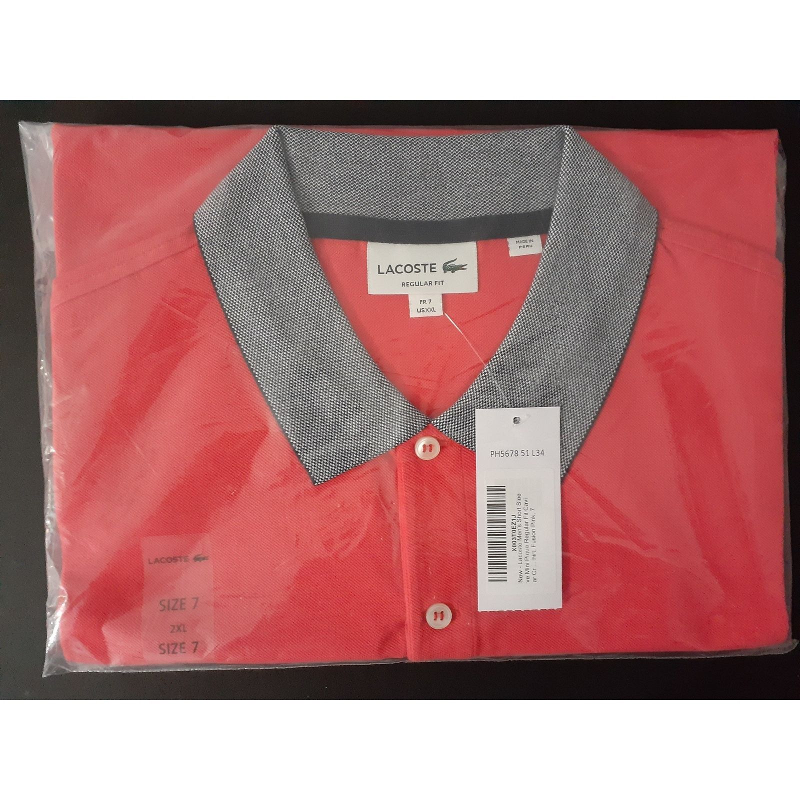 Lacoste Lacoste Men's Short Mini Regular Caviar Croc Polo Fusion 2XL Size US XXL / EU 58 / 5 - 2 Thumbnail