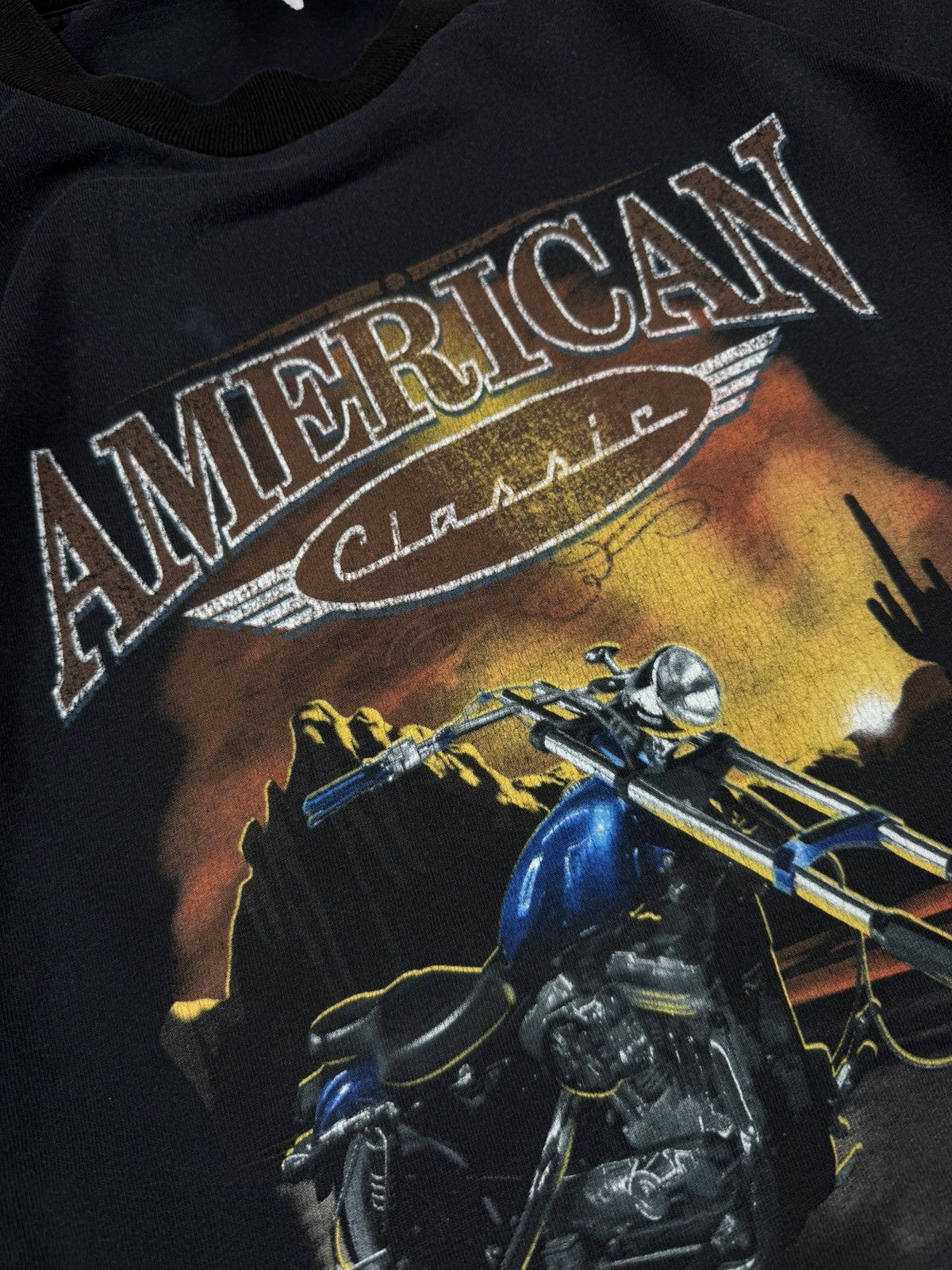 Vintage Vintage 90s American classic chopper graphic tee harley usa Size US L / EU 52-54 / 3 - 6 Thumbnail