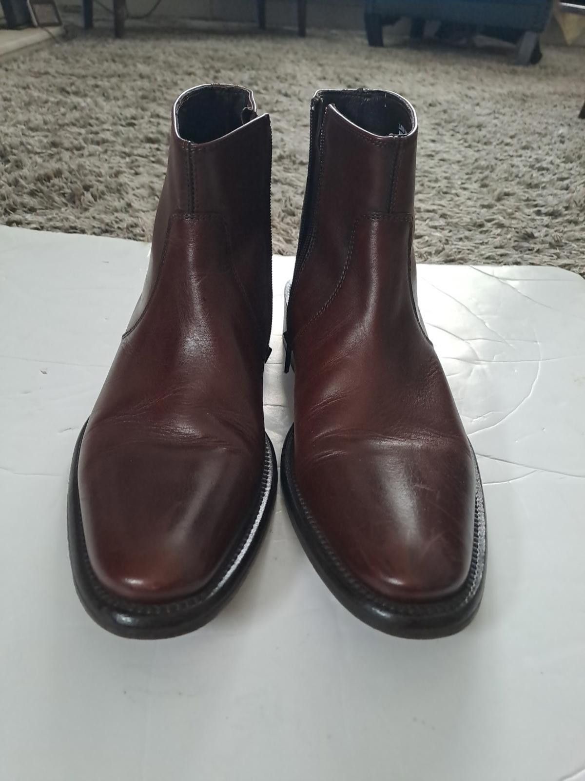 Kenneth Cole Kenneth Cole Derby Boots Size UK 9.5 Oxblood Leather Italy Size US 10.5 / EU 43-44 - 3 Thumbnail
