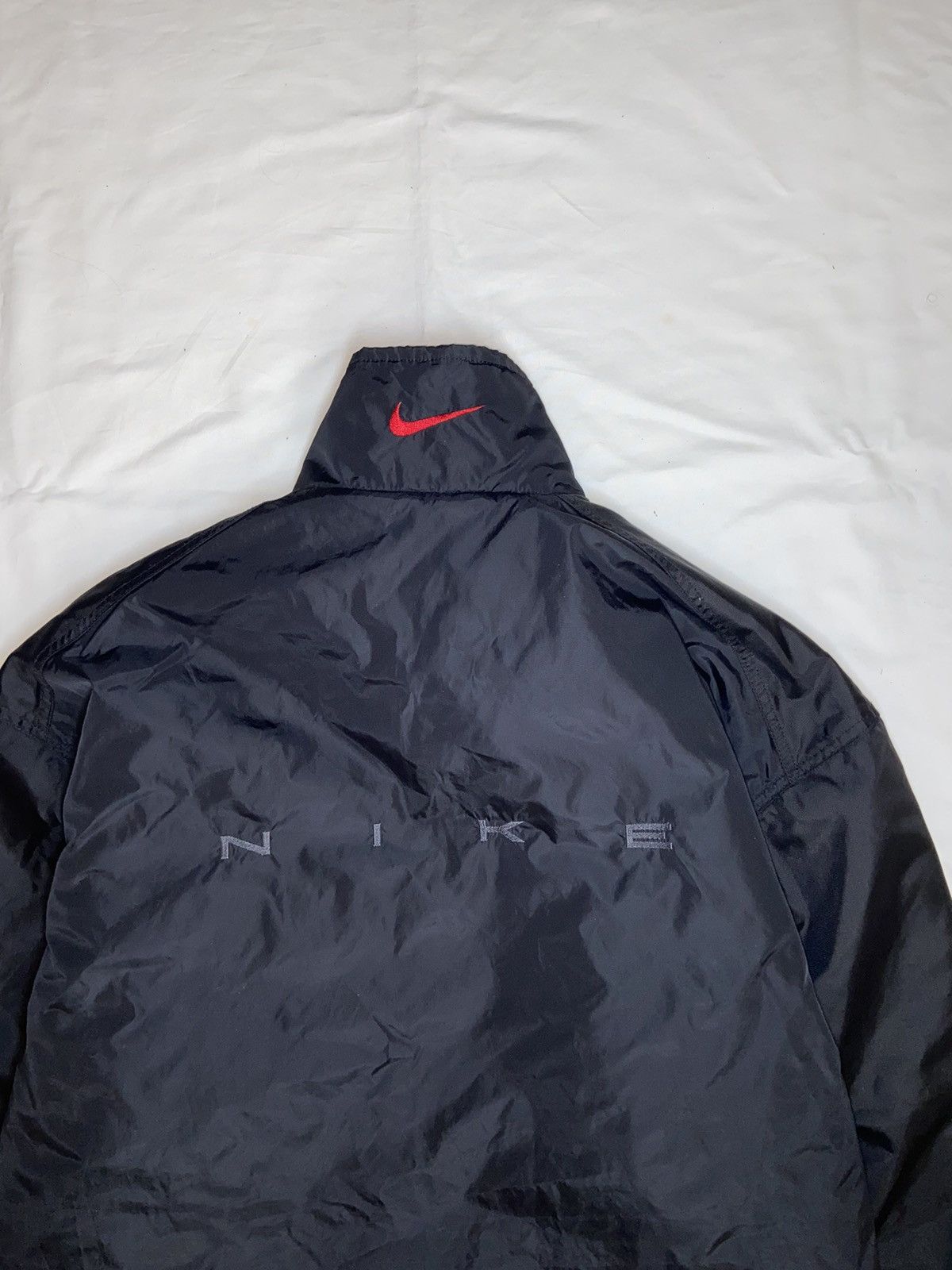 Nike × Vintage VINTAGE Y2K NIKE BIG LOGO LIGHT PUFFER JACKET SWOOSH DRILL Size US XL / EU 56 / 4 - 9 Thumbnail