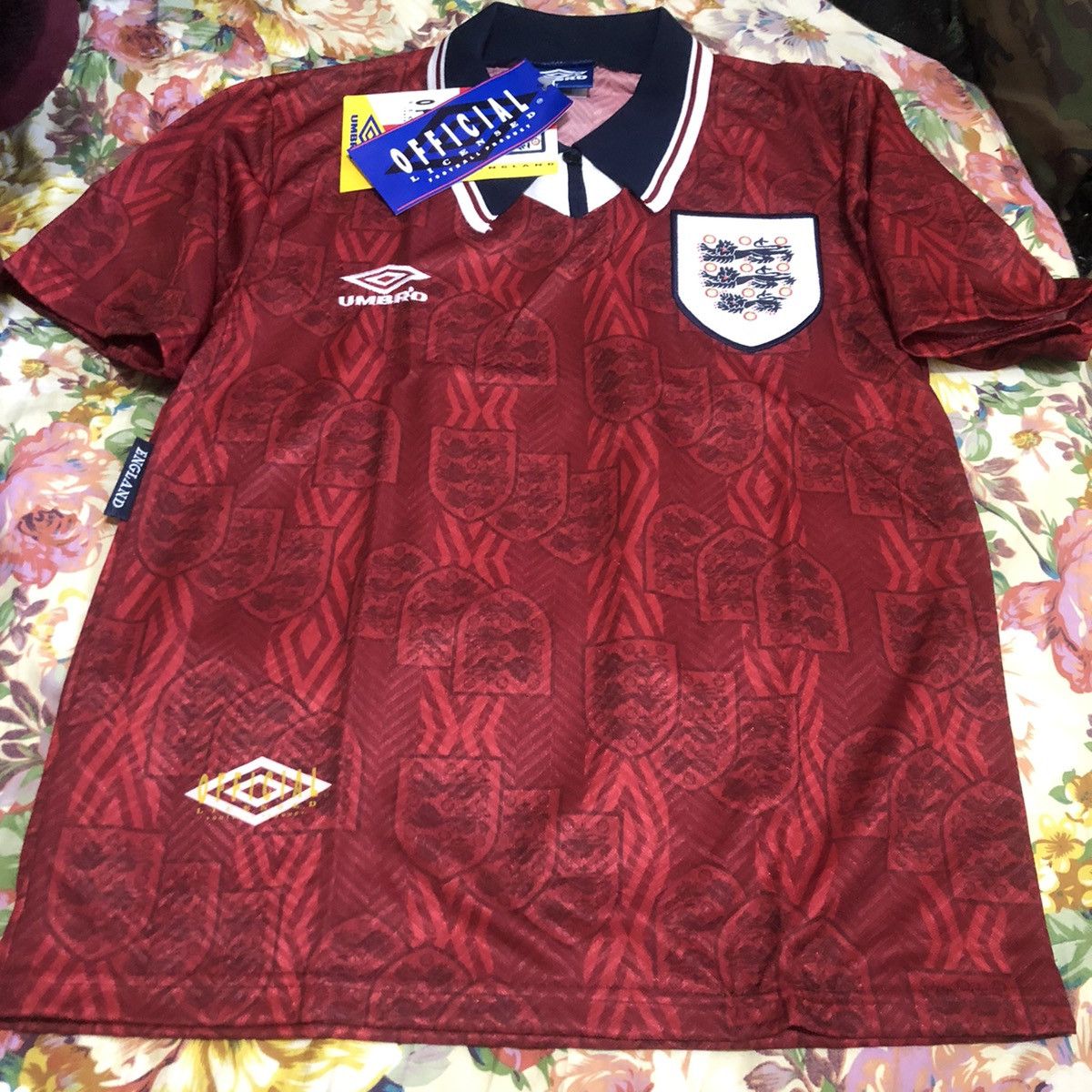 Vintage 93-95 Umbro England Away Shirt