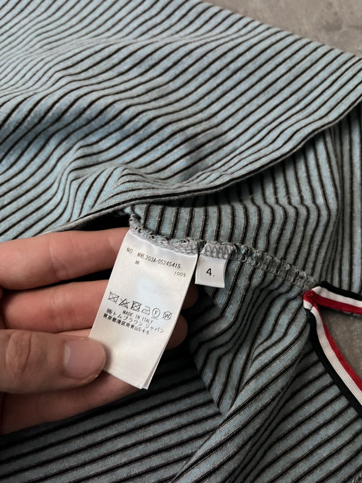Thom Browne striped pocket T-shirt cotton