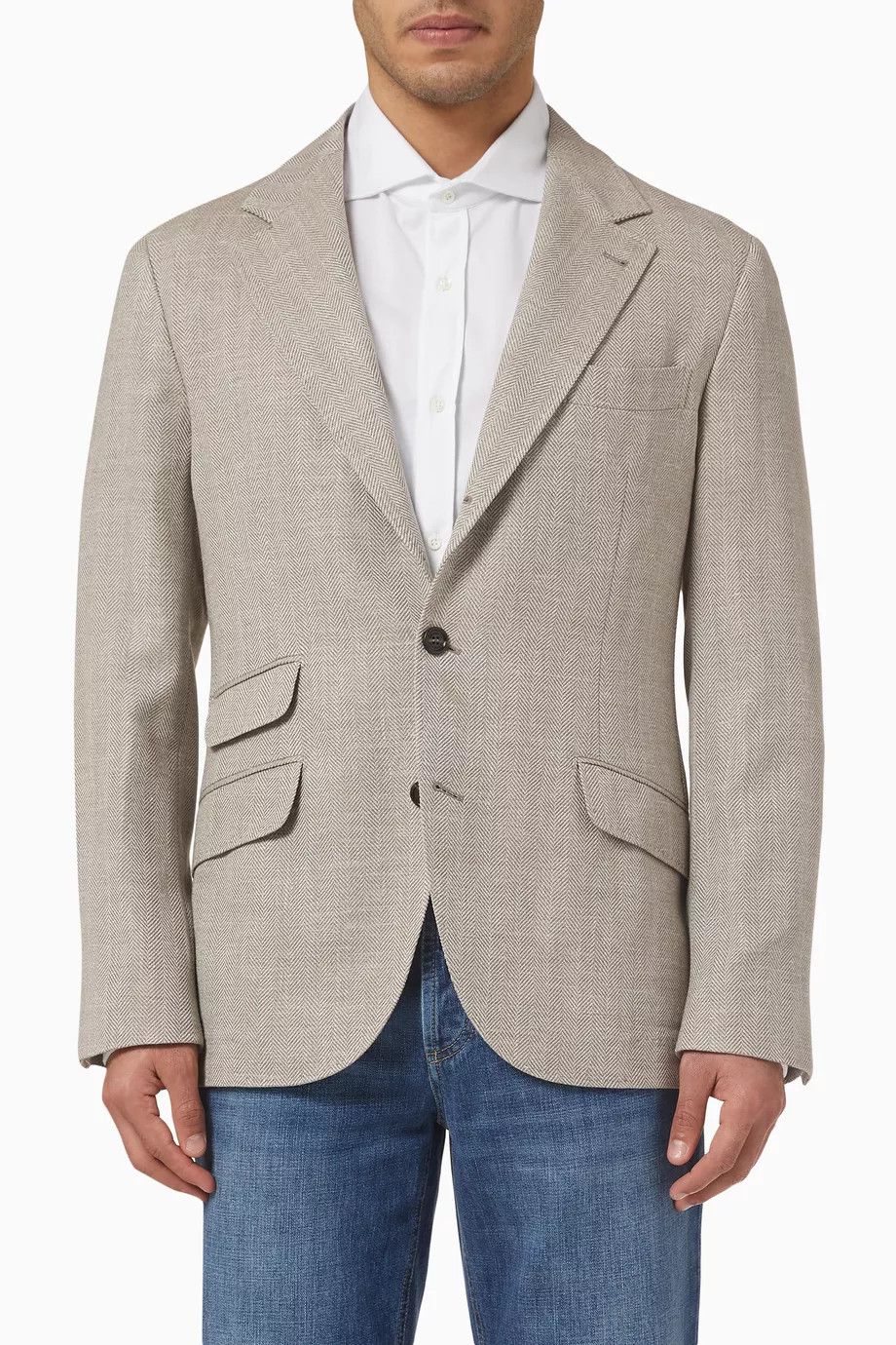 o1w1db10126 Deconstructed Cavallo Blazer in Light Brown