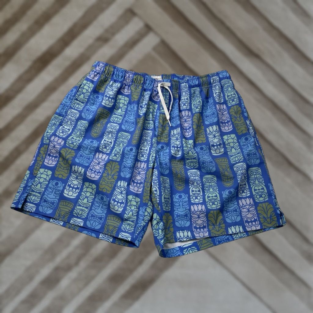 Vintage Bearbottom Mens XL Blue 7” Lined Trunks Swim Shorts Bottom Size US 36 / EU 52 - 1 Thumbnail