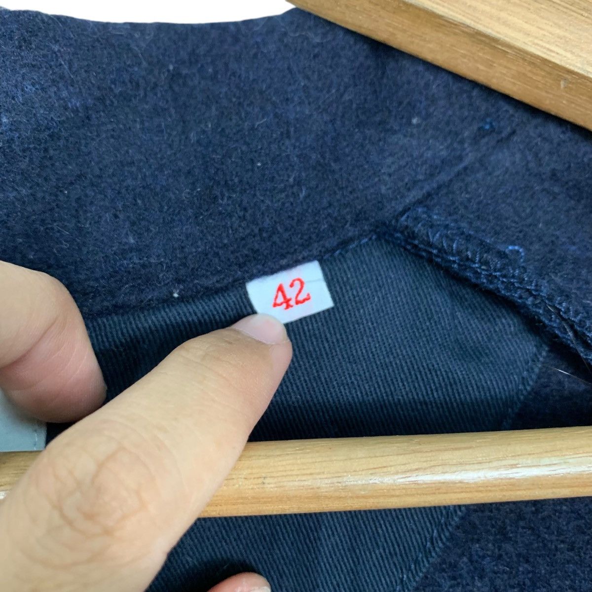 Danton DANTON Wool Navy Blue Overcoat jacket #2507-C113 Size US S / EU 44-46 / 1 - 18 Thumbnail