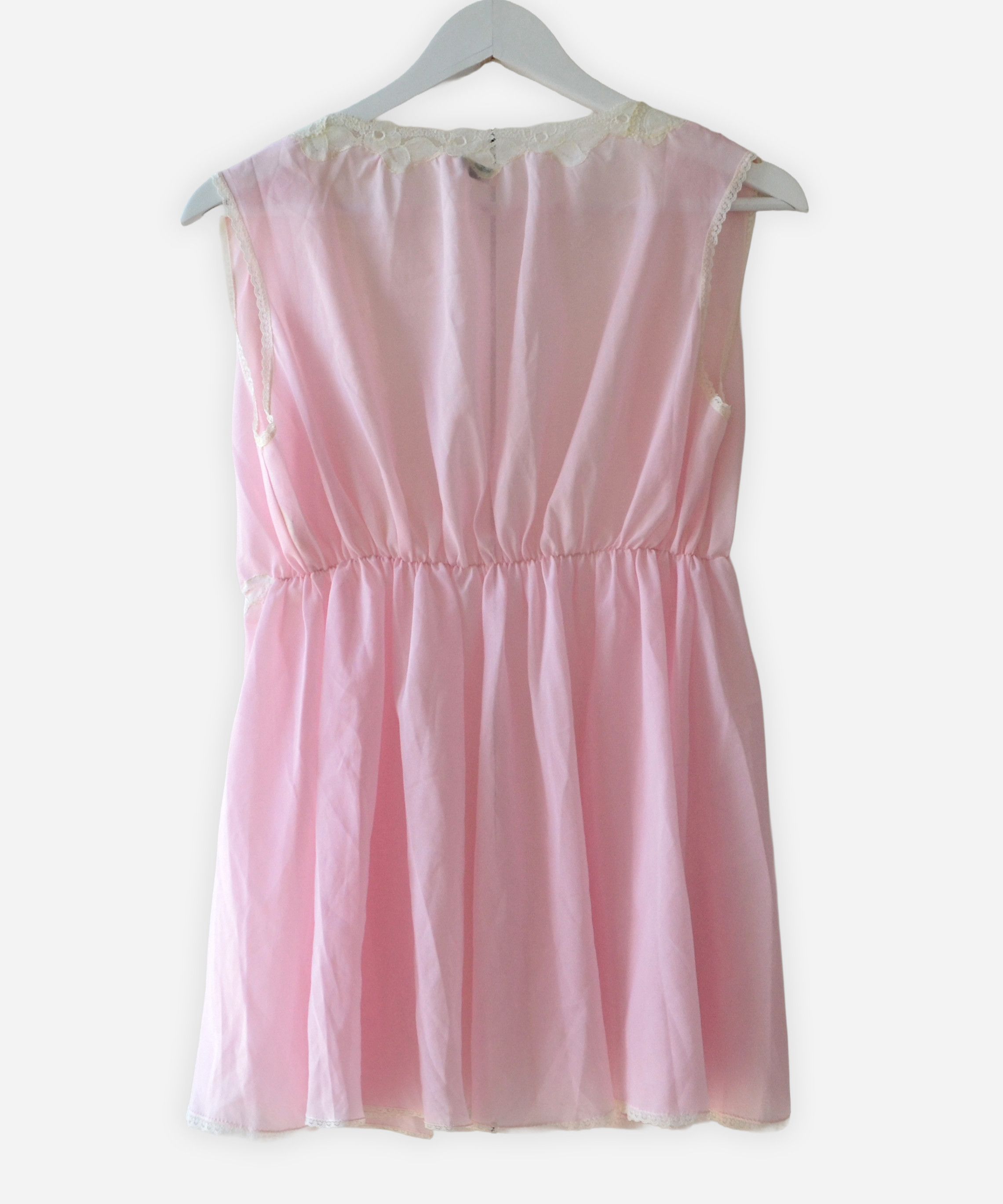 Dior Christian Dior Slip Dress Lingerie Vintage Pink White Size ONE SIZE - 3 Thumbnail