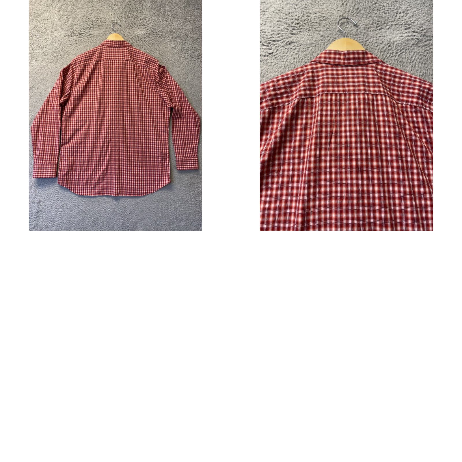 Banana Republic BANANA REPUBLIC Long Sleeve Button-Up Shirt Red Check XL Slim Fit Mens Size US XL / EU 56 / 4 - 8 Thumbnail