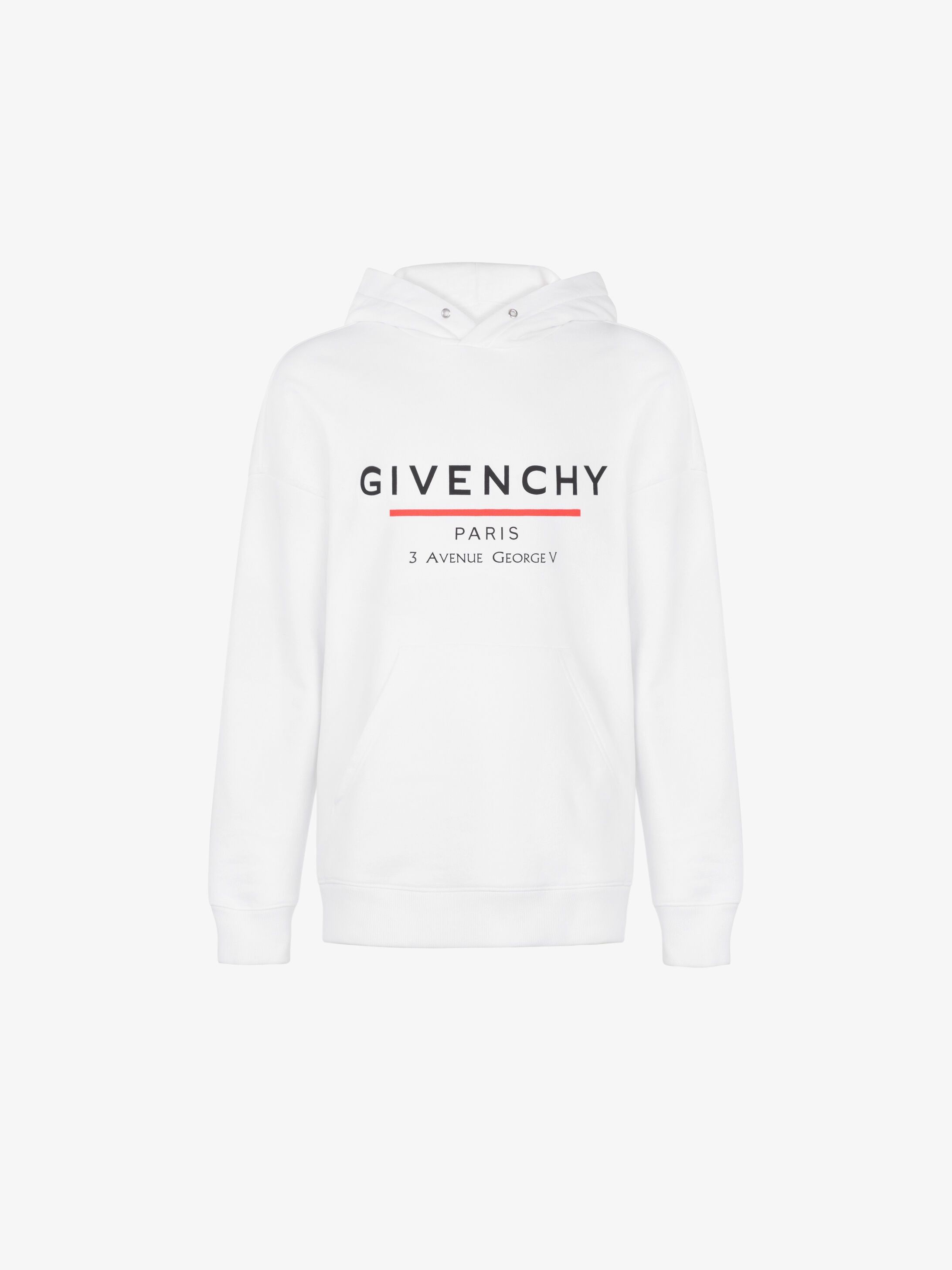 Givenchy o1srvl11e0225 Label Hoodie in White Size US M / EU 48-50 / 2 - 1 Thumbnail