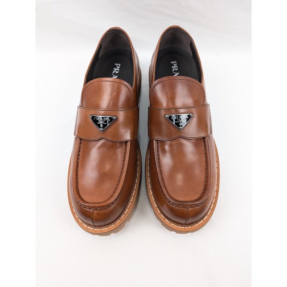 Prada o1rshd1 Calzature Uomo Shoes in Cognac Size US 12 / EU 45 - 14 Thumbnail