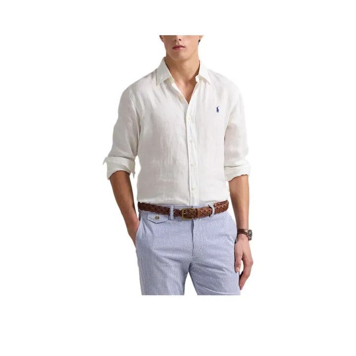 Polo Ralph Lauren Polo Ralph Lauren Pony Logo Long-Sleeve Cotton-Linen Shirt Size US S / EU 44-46 / 1 - 1 Thumbnail