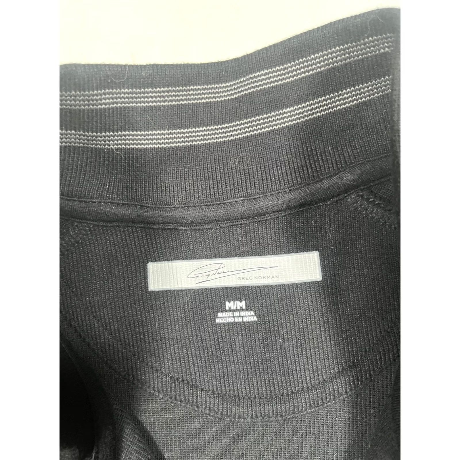 Logo 7 Greg Norman Sweatshirt Mens M Black 1/4 Zip Golf Pullover Shark Logo Knit Size US M / EU 48-50 / 2 - 3 Thumbnail
