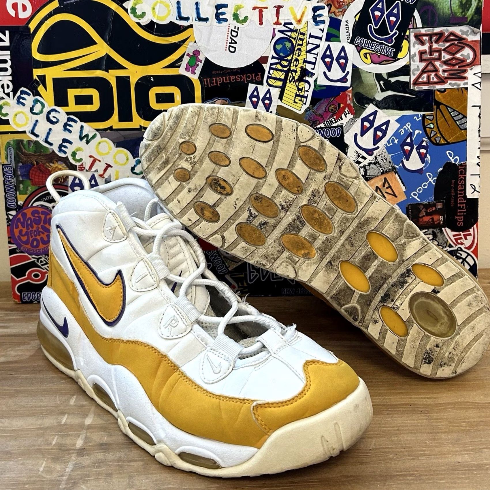 Nike VINTAGE Nike Air Max Tempo Basketball Men White 2003 10.5 US Mens Penny Pippen Jordan LA Lakers UPTEMPO Shirt? Size US 10 / EU 43 - 2 Thumbnail