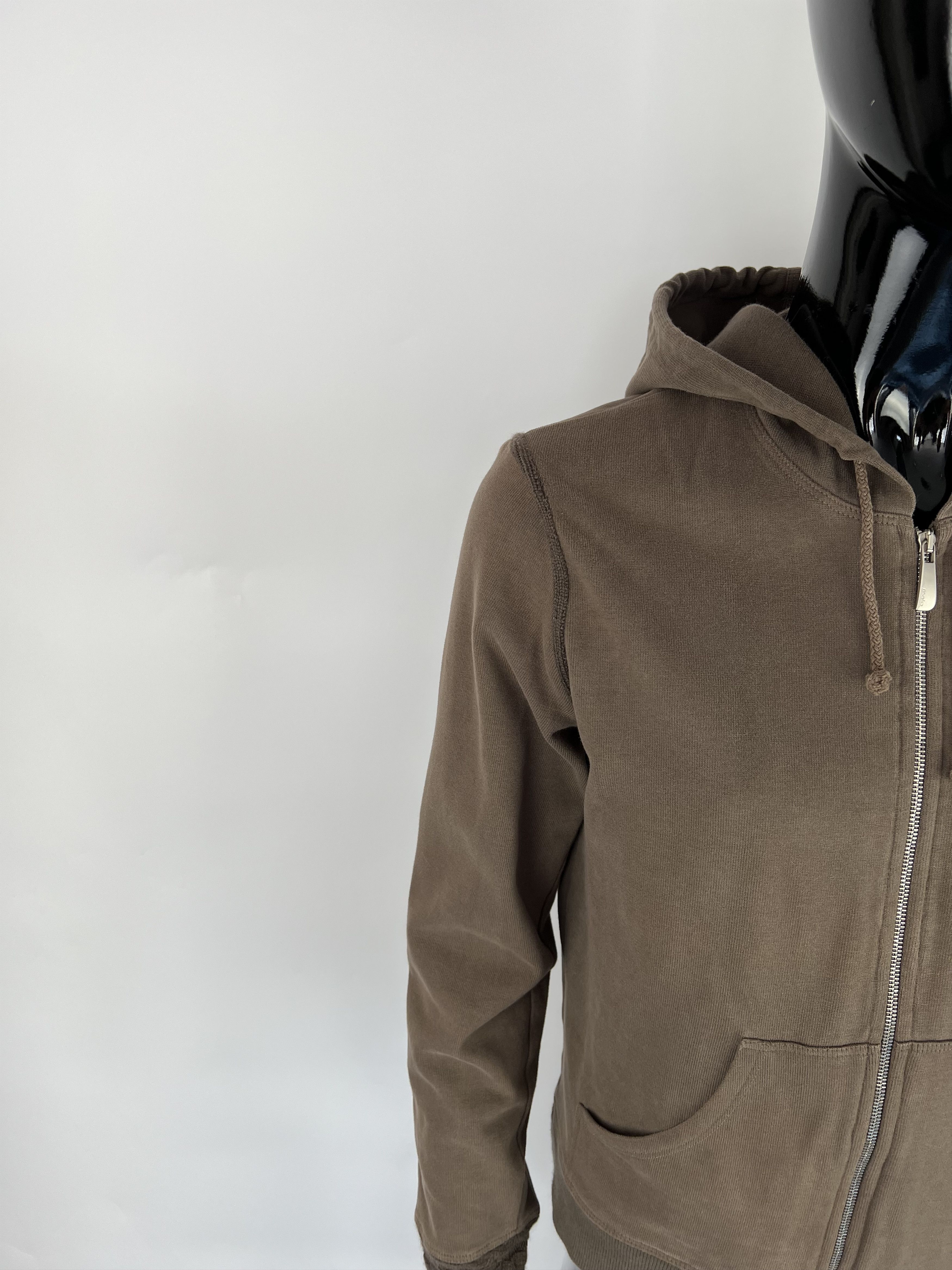 Malo Malo Women's Brown Cotton Cashmere Full Zip Hoodie Size IT42 Size M / US 6-8 / IT 42-44 - 7 Thumbnail