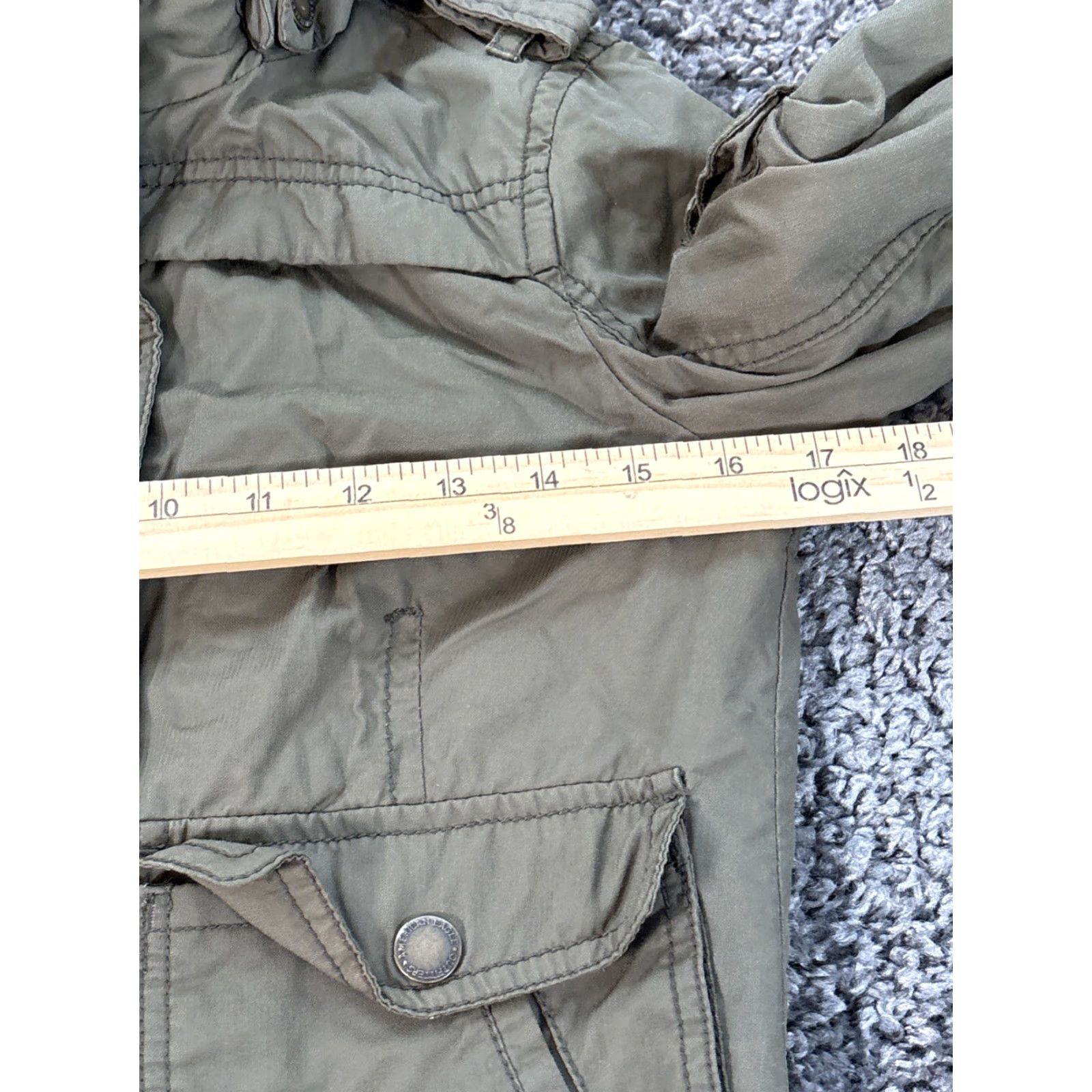 American Eagle Outfitters VINTAGE American Eagle Jacket Womens XXS Green Military Cargo Pocket Y2K Size XXS / US 00 / IT 34 - 3 Thumbnail