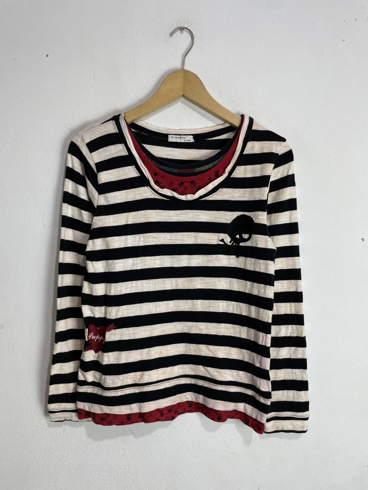 If Six Was Nine Japanese Gothic Double Layer LongSleeve striped Style Size L / US 10 / IT 46 - 1 Thumbnail