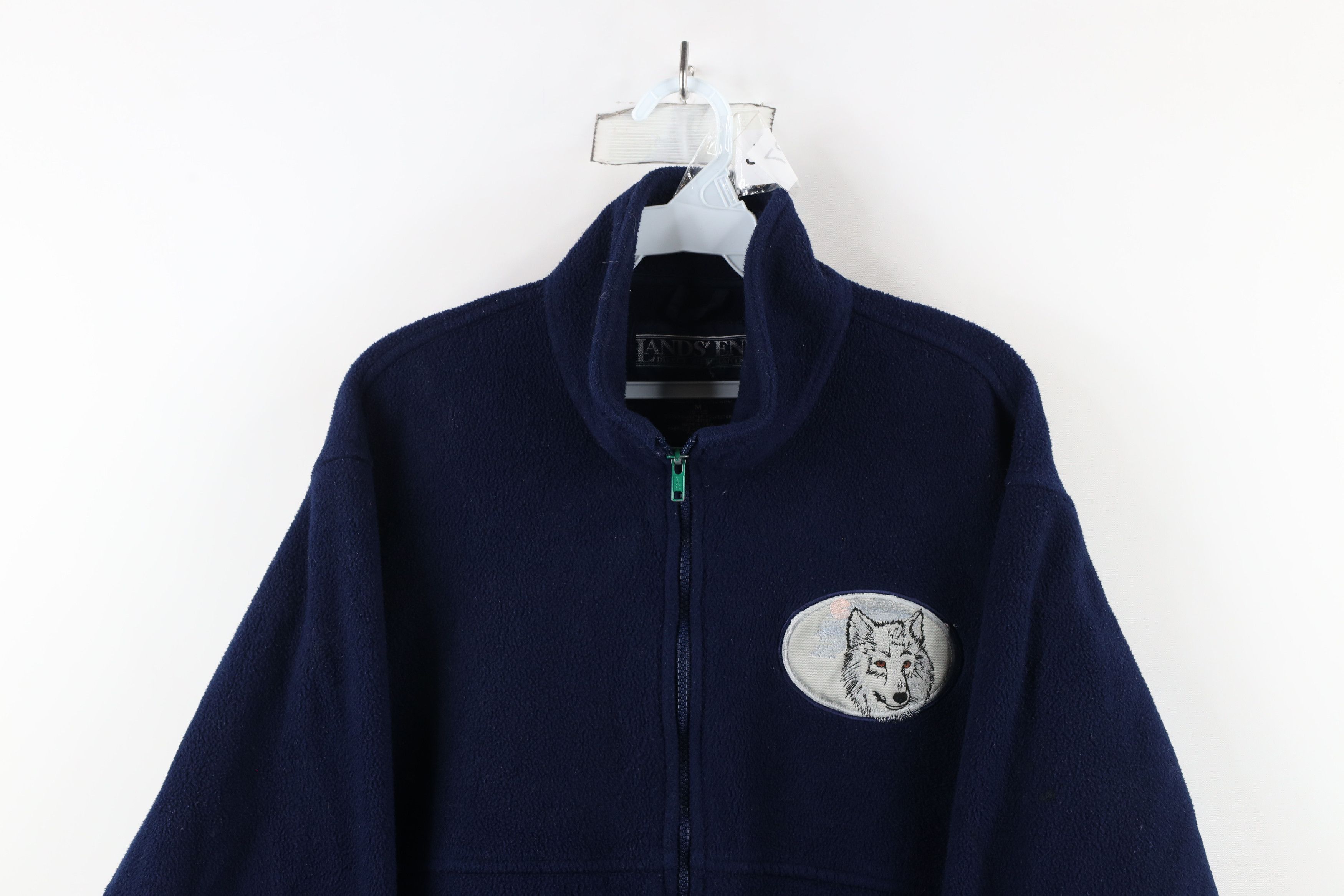 Lands' End × Vintage Vintage 90s Lands End Wolf Polartec Fleece Jacket USA Size M / US 6-8 / IT 42-44 - 2 Thumbnail