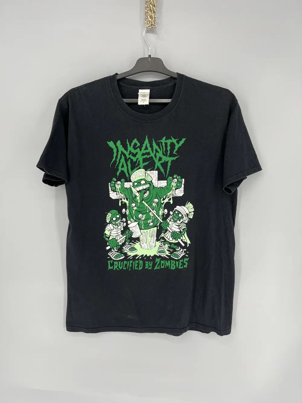 Band Tees × Vintage Vintage 00s Insanity Alert Metal Band Grunge Faded Double Size US L / EU 52-54 / 3 - 1 Thumbnail