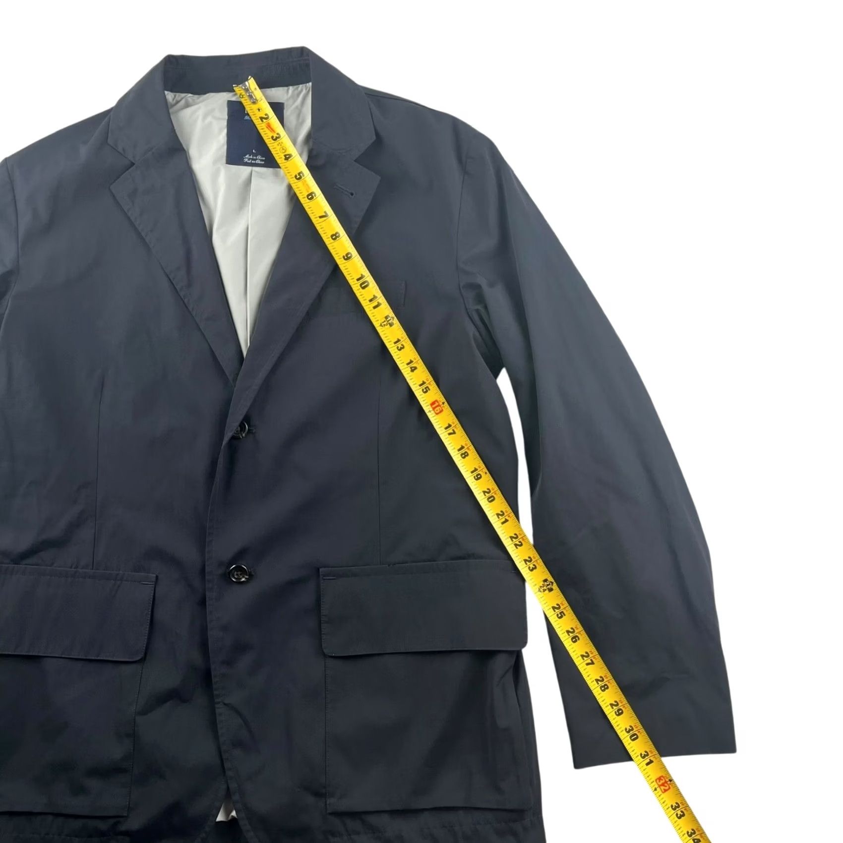 Vintage LINCS DC & Co David Chu Men's Nylon Wind/Rain Blazer Jacket Blue Large Size 42R - 7 Thumbnail