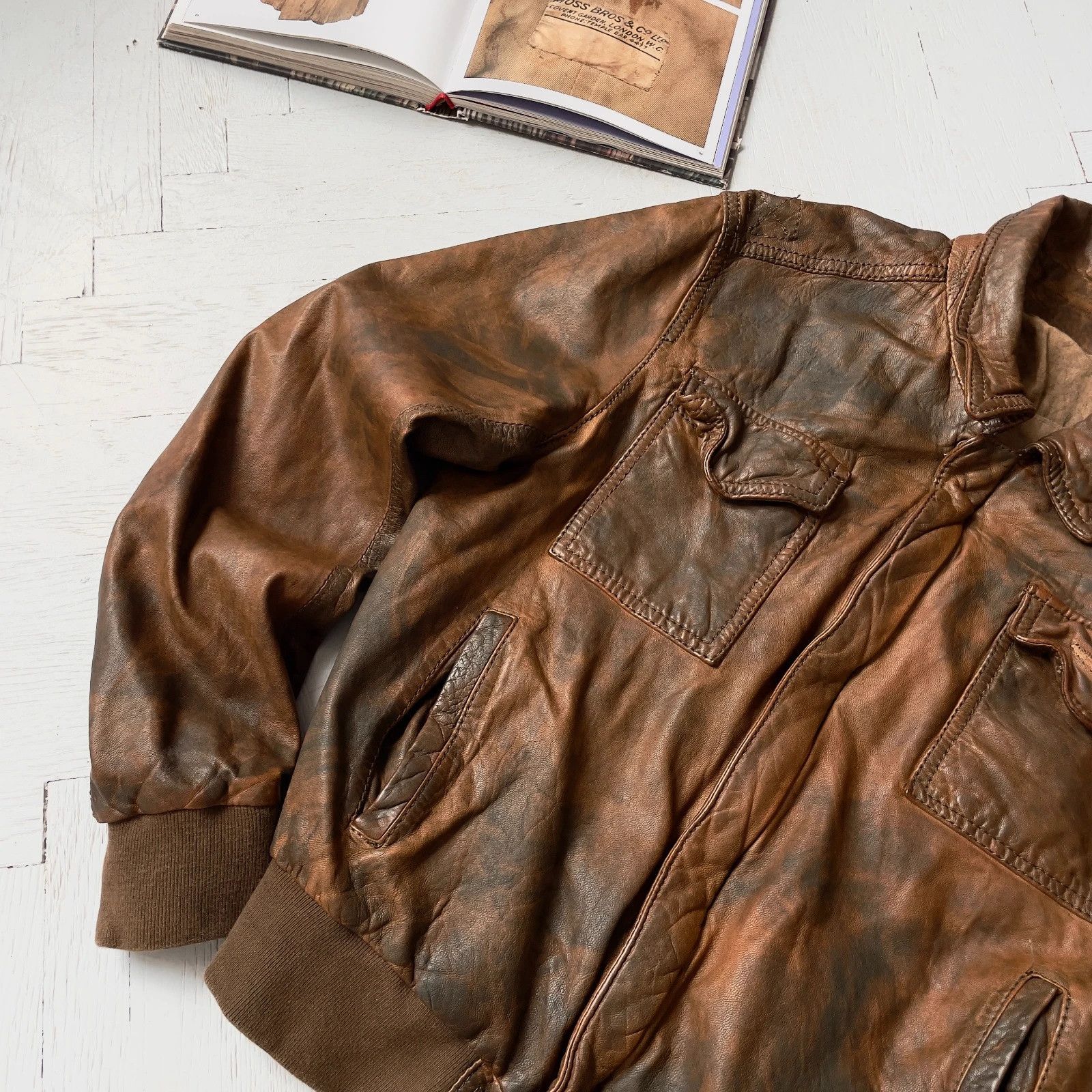 Aeronautica Militare Aeronautica Militare Real Leather Aviator Bomber Jacket Size US M / EU 48-50 / 2 - 2 Thumbnail