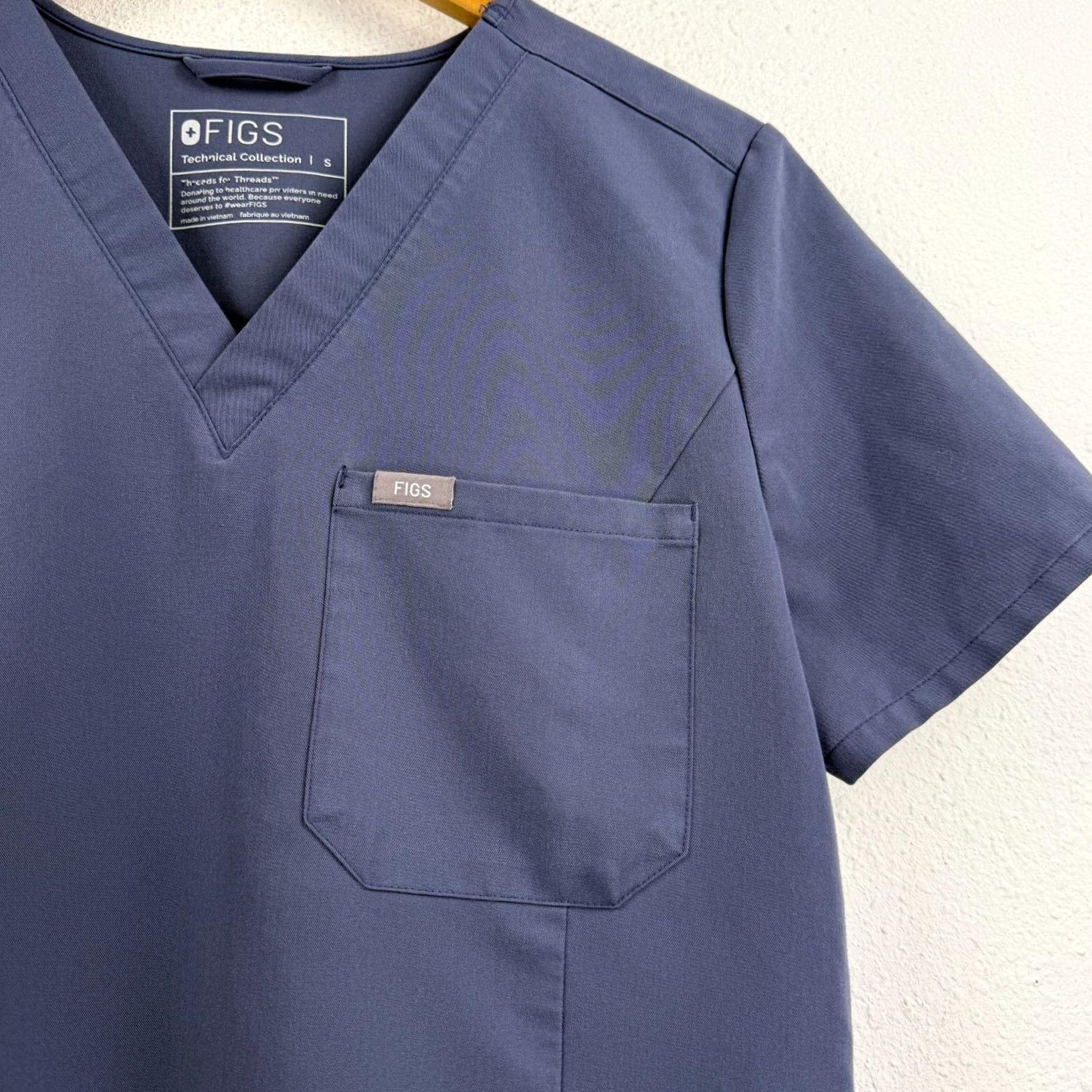 Vintage FIGS Scrub Top Catarina One Pocket Size S Blue Women Size S / US 4 / IT 40 - 3 Thumbnail