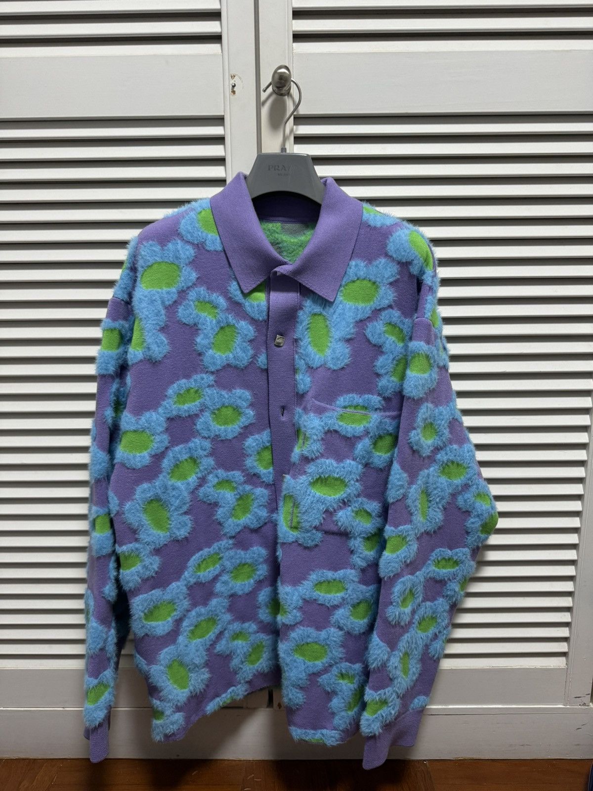 Jacquemus Purple Neve Button On Knitted Sweater Size US L / EU 52-54 / 3 - 1 Thumbnail