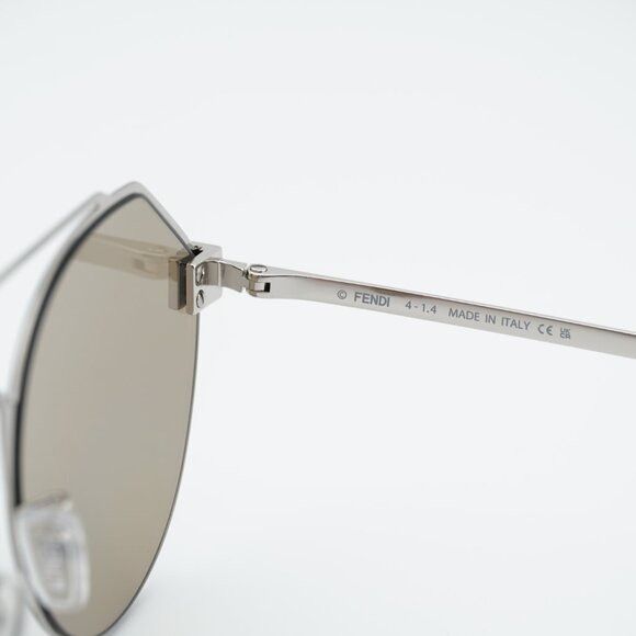 Fendi Fendi FE40060U 16G Sunglasses Silver Round Frame Size ONE SIZE - 8 Thumbnail