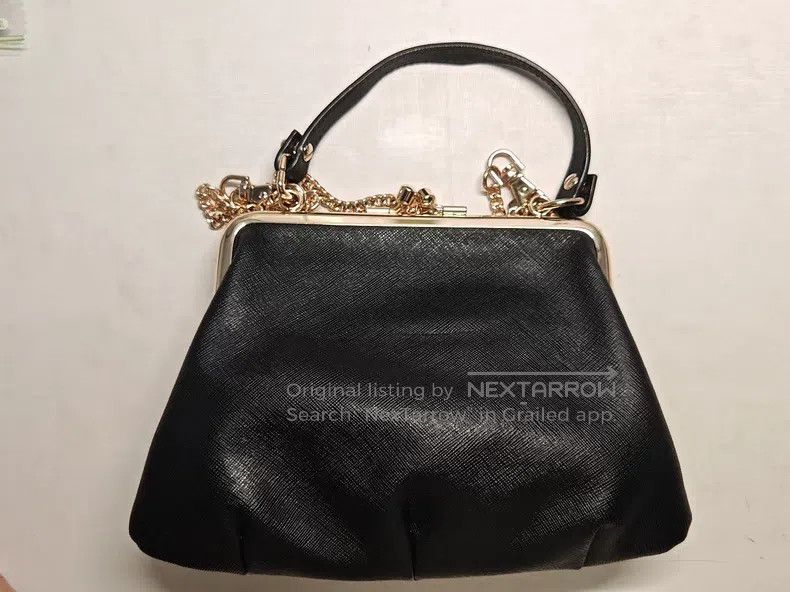 Vivienne Westwood Vivienne Westwood size os Black gold cross grain cowhide ba Size ONE SIZE - 2 Thumbnail