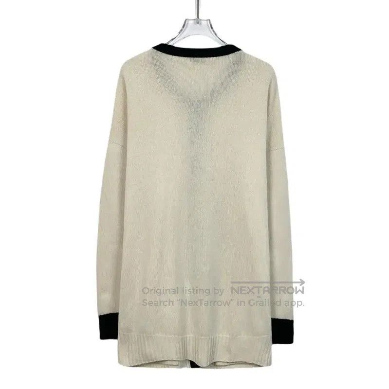 Yves Saint Laurent YSL Cream Long Sleeve Cardigan for Women . Size M / US 6-8 / IT 42-44 - 2 Thumbnail