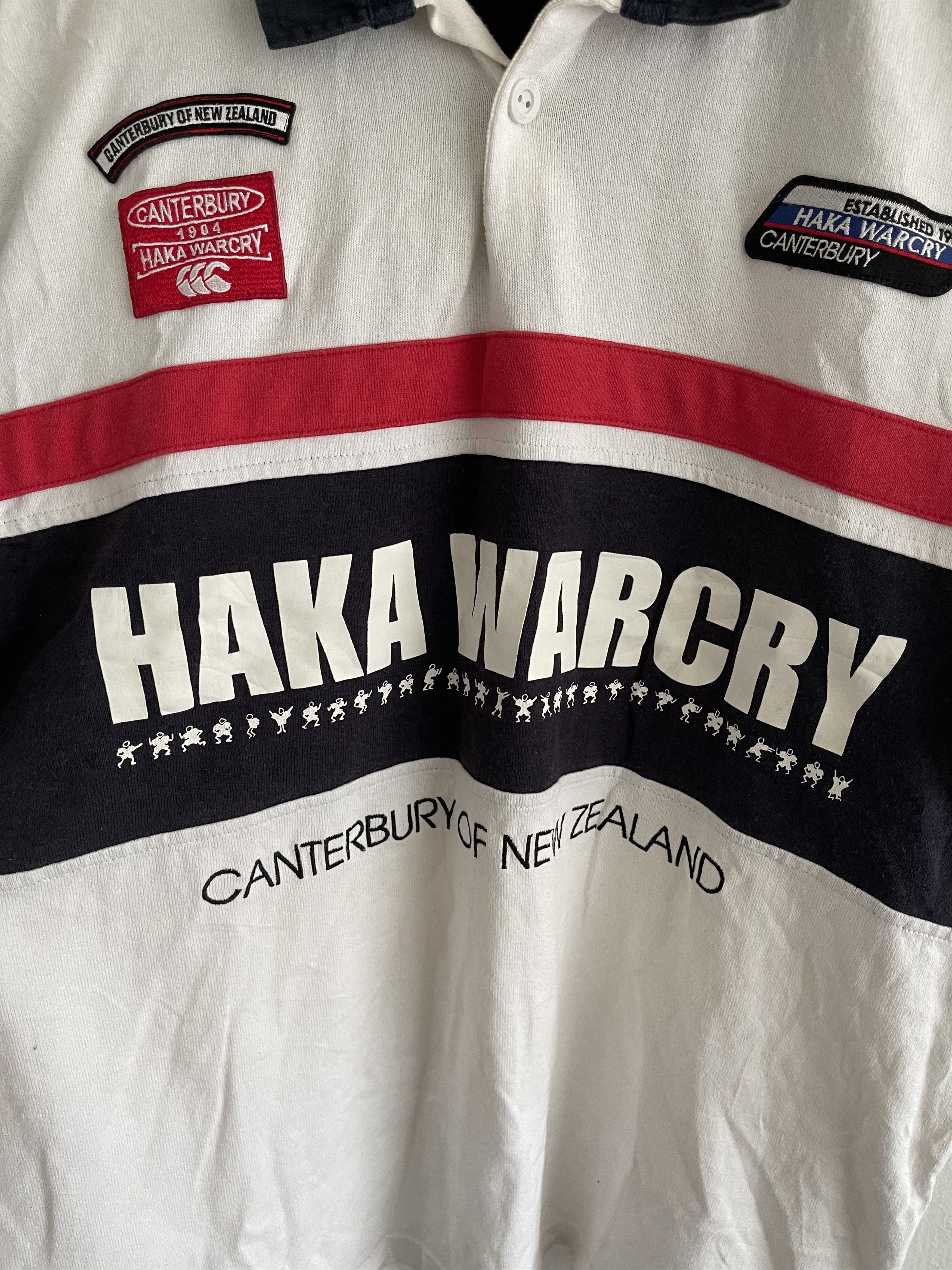 Canterbury of New Zealand × Vintage Vintage Canterbury Haka War Cry Rugby Shirt Size US XL / EU 56 / 4 - 8 Thumbnail