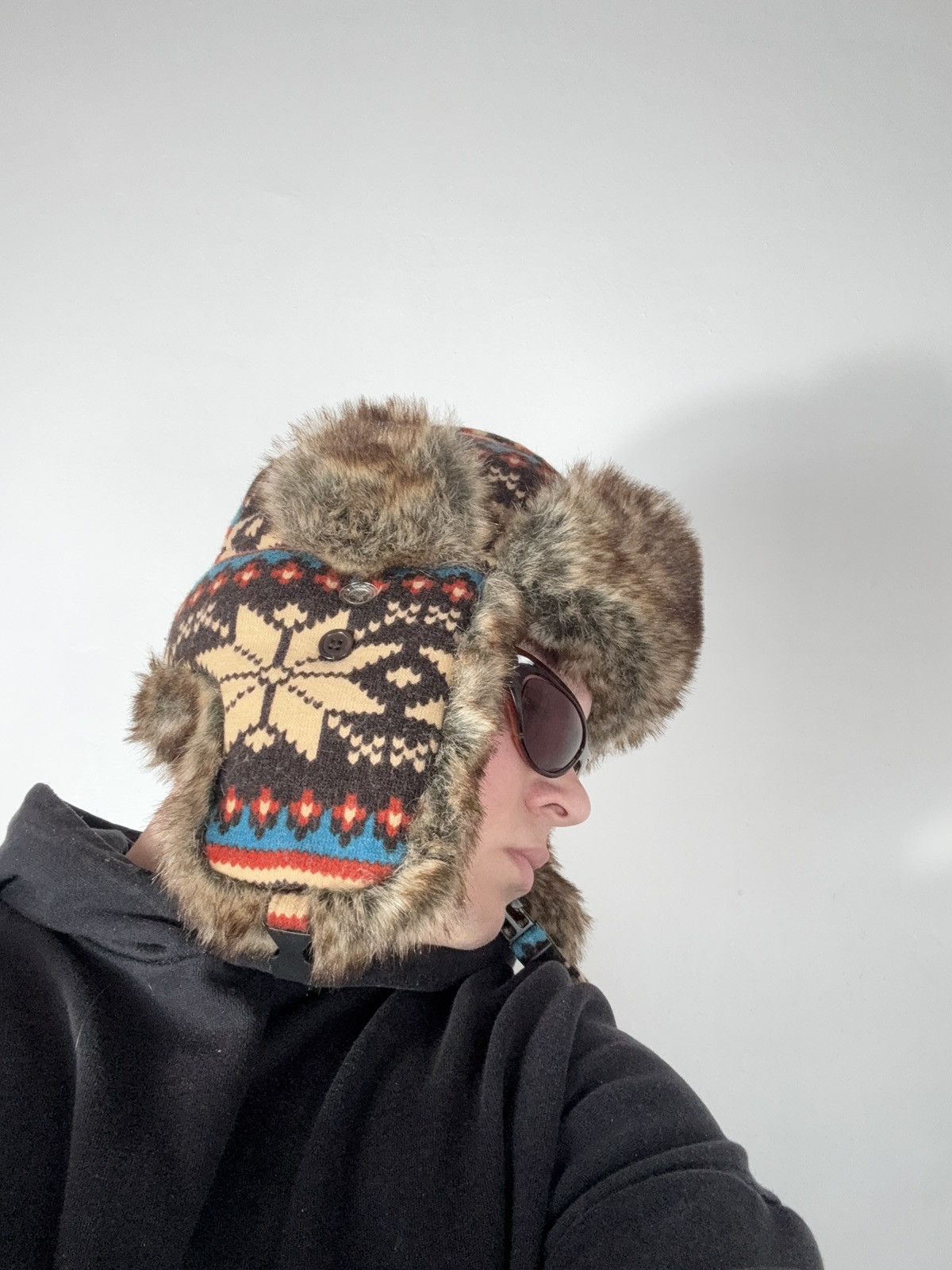 Le Grande Bleu (L.G.B.) Vintage Y2K Fuzzy Fur Ushanka Hat if six was nine LGB Style Size ONE SIZE - 9 Thumbnail