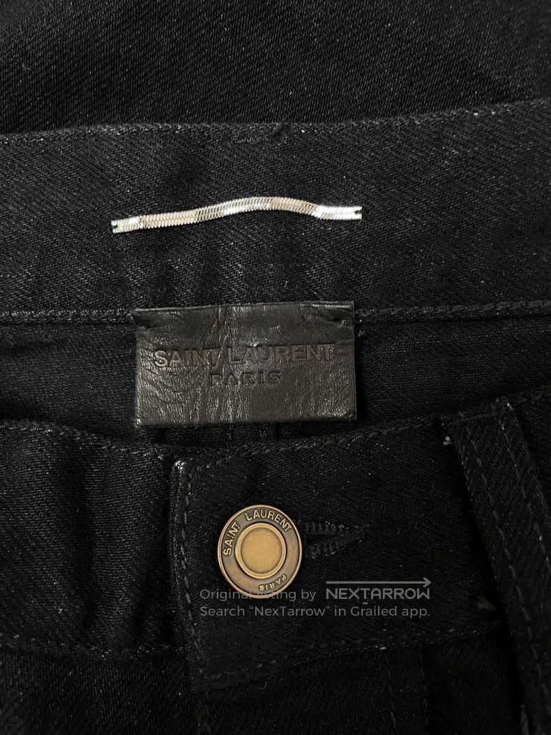 Saint Laurent Paris Saint Laurent Paris Straight Leg Basic Black Denim Jeans N Size US 31 - 3 Thumbnail