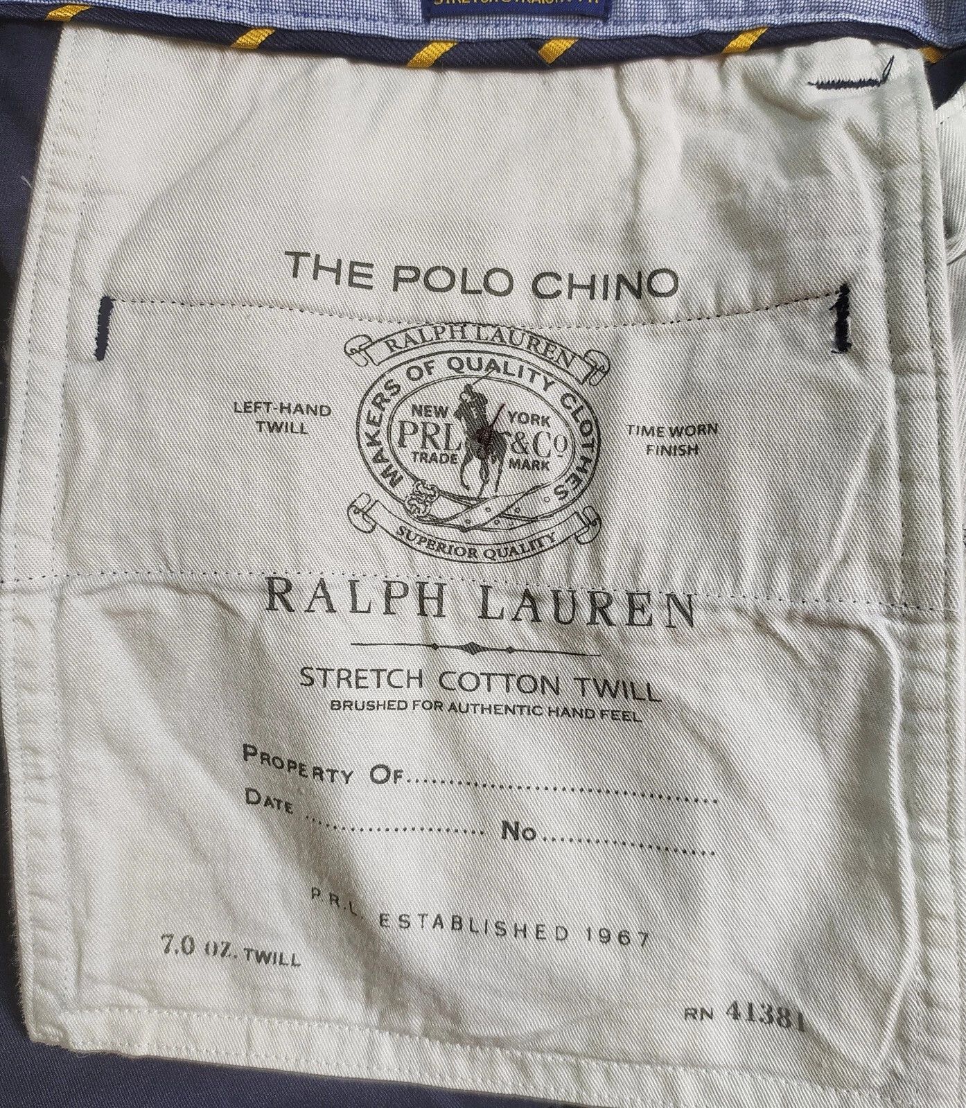Polo Ralph Lauren Polo Ralph Lauren Stretch Straight Fit Chino Pant T 0043 Size US 32 / EU 48 - 7 Thumbnail