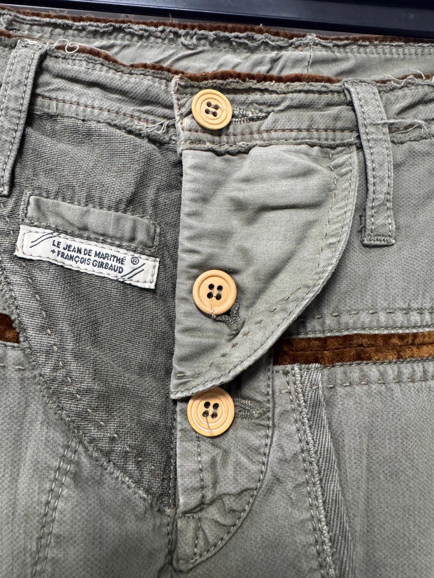 Marithe + Francois Girbaud Marithé François Girbaud Jean Skirt Muted Bean Green Summer Size 29" - 3 Thumbnail