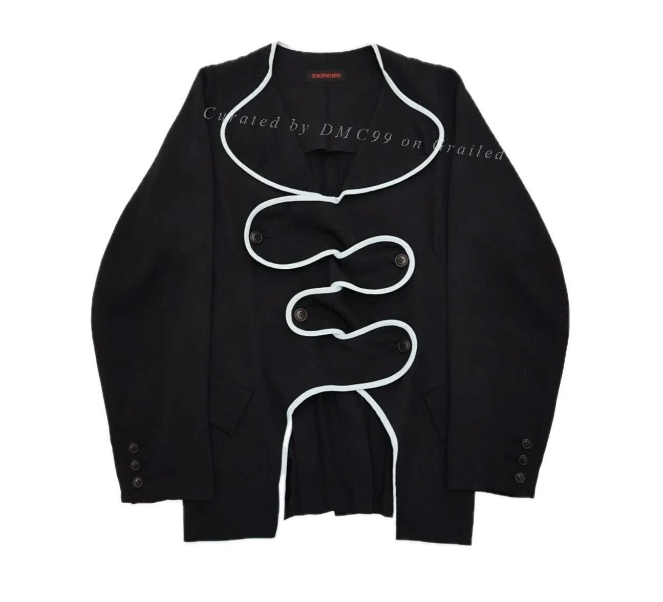 Yohji Yamamoto Vintage 1990s Yohji Schlusselbein Rayon Jacket Size US M / EU 48-50 / 2 - 1 Thumbnail