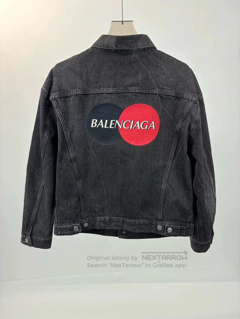 Balenciaga Balenciaga Embroidered Logo Denim Jacket. Size US S / EU 44-46 / 1 - 2 Thumbnail