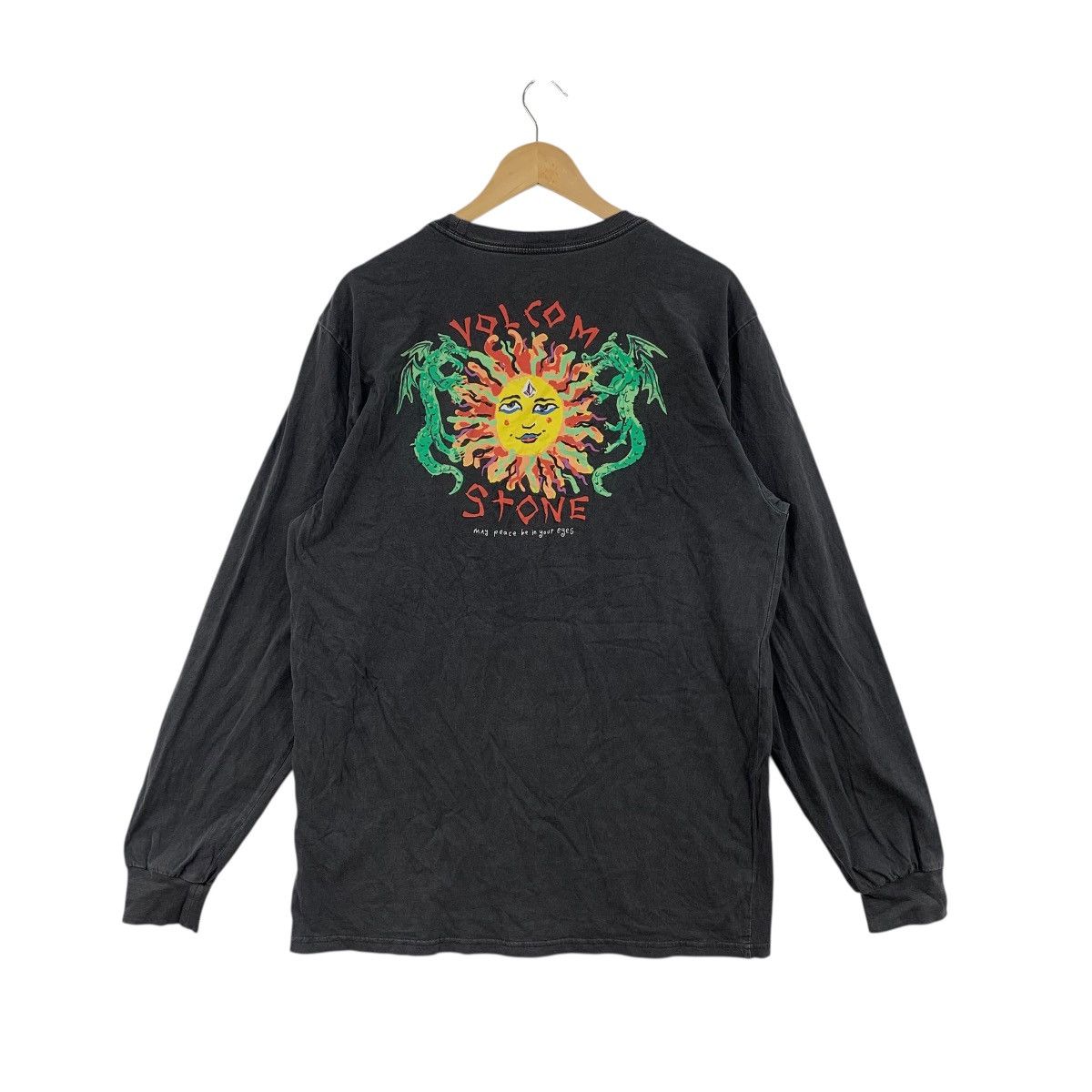 Volcom VOLCOM STONE SKATEBOARD Dragon Peace Natural Sun Faded Tee Size US XL / EU 56 / 4 - 1 Thumbnail