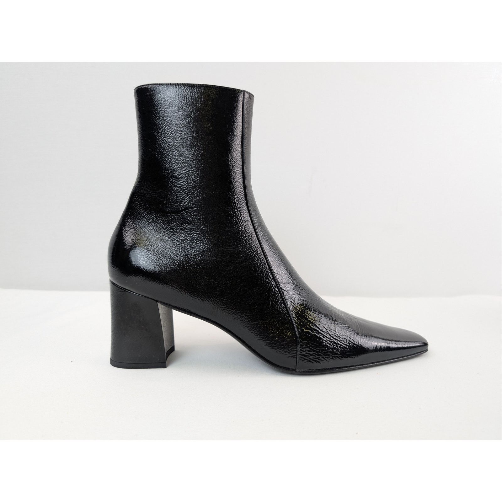 Saint Laurent Paris o1rshd1 Naplack Hero Calf Rainer 75 Boots in Nero Size US 12 / EU 45 - 1 Thumbnail