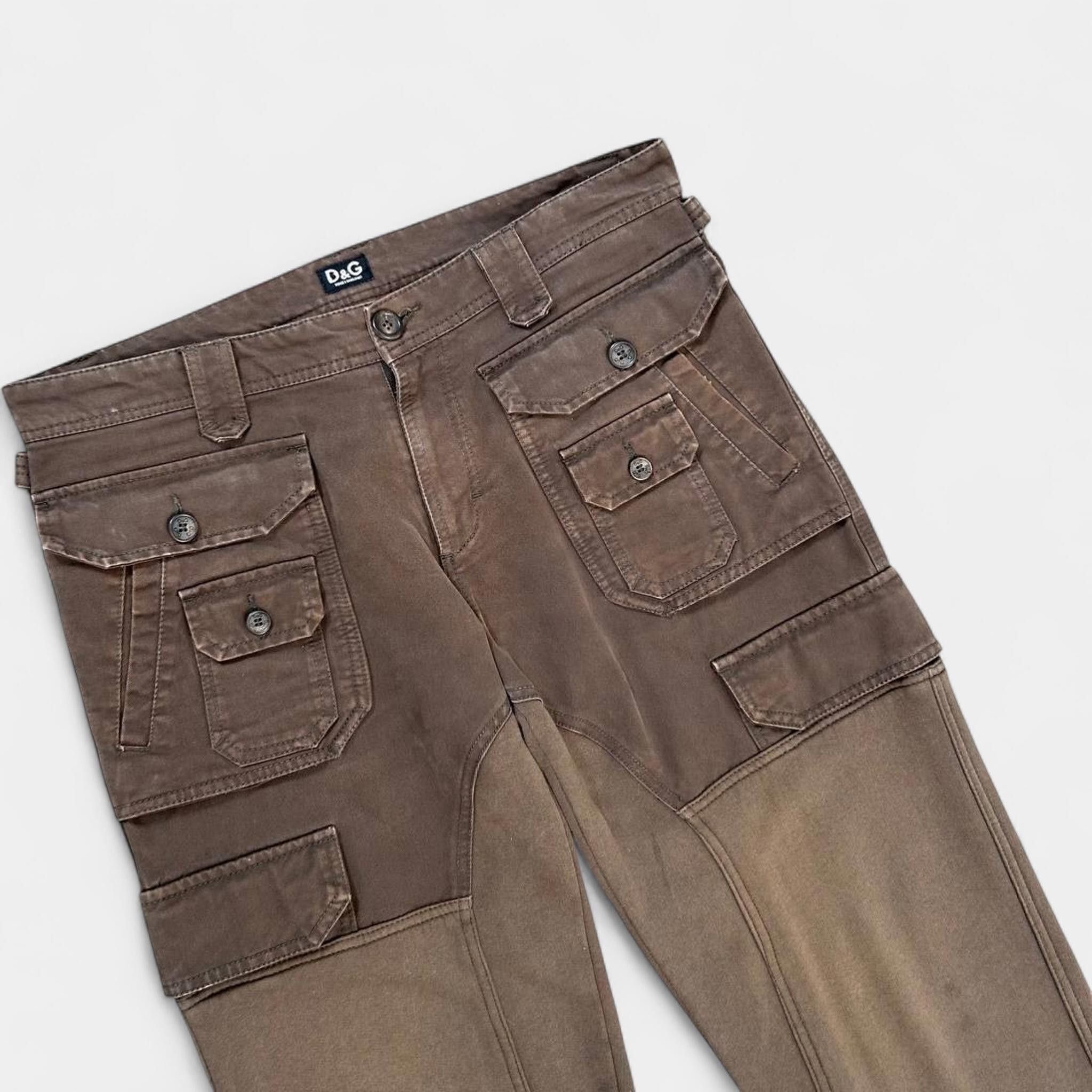 Dolce & Gabbana Dolce Gabbana Cargo Hybrid Brown Sweatpants Size US 32 / EU 48 - 2 Thumbnail