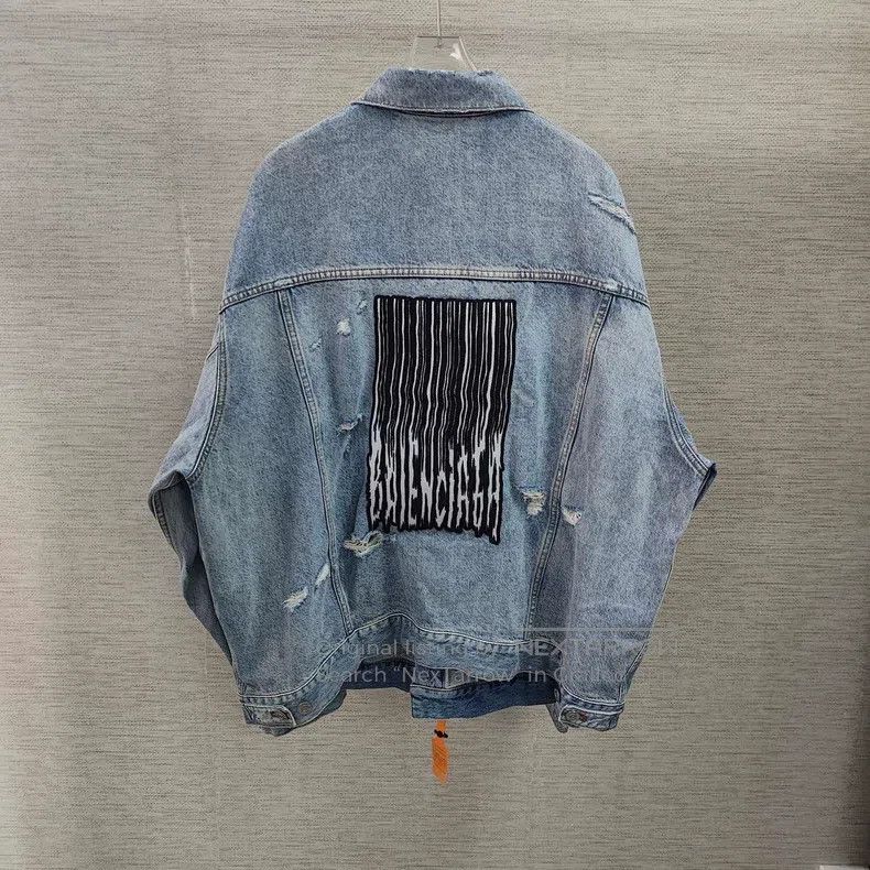 Balenciaga Balenciaga Waterfall embroidery denim jacket Size US XS / EU 42 / 0 - 2 Thumbnail