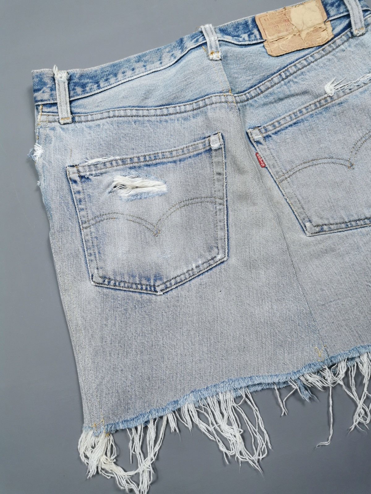 Levi's Thrashed Vintage 70s 80s Levis Custom Skirt Selvedge Size 31" - 6 Thumbnail